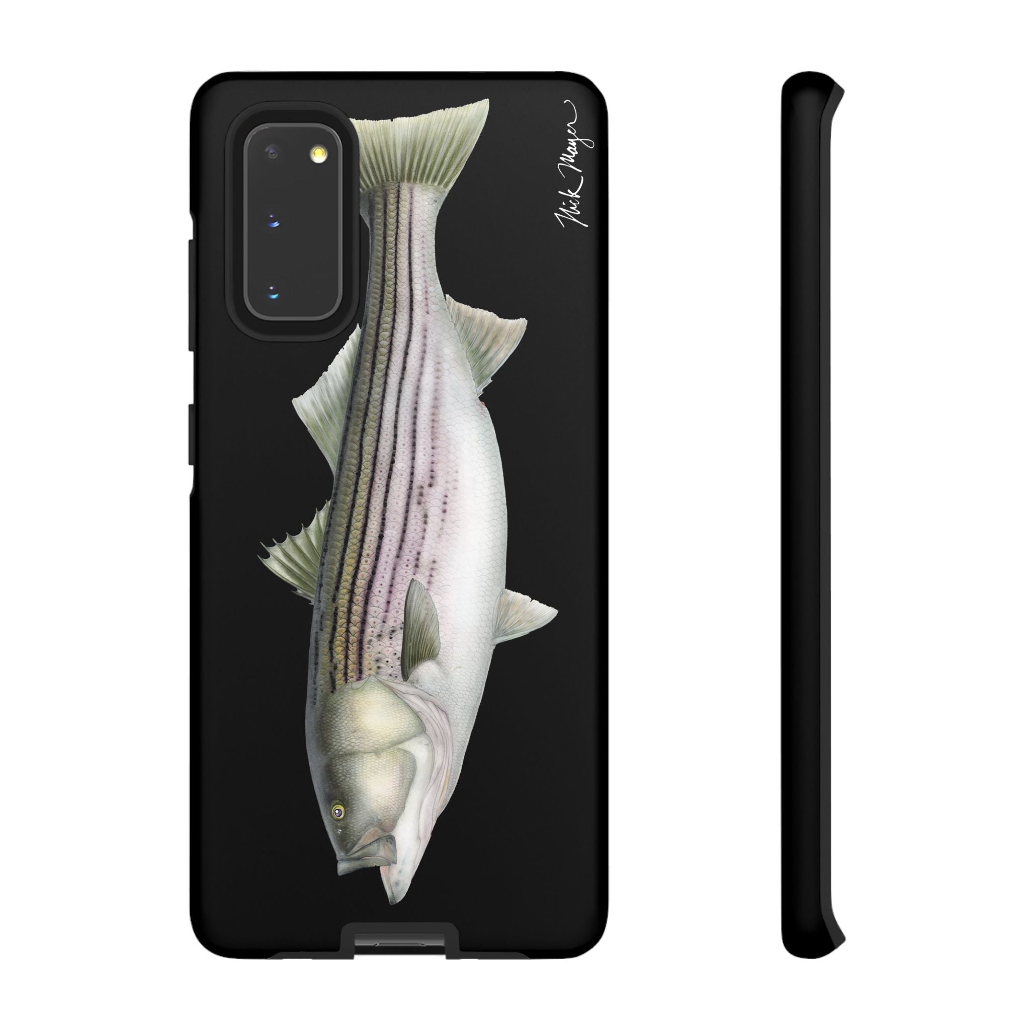30 lb Striper Black Phone Case (Samsung) Printify