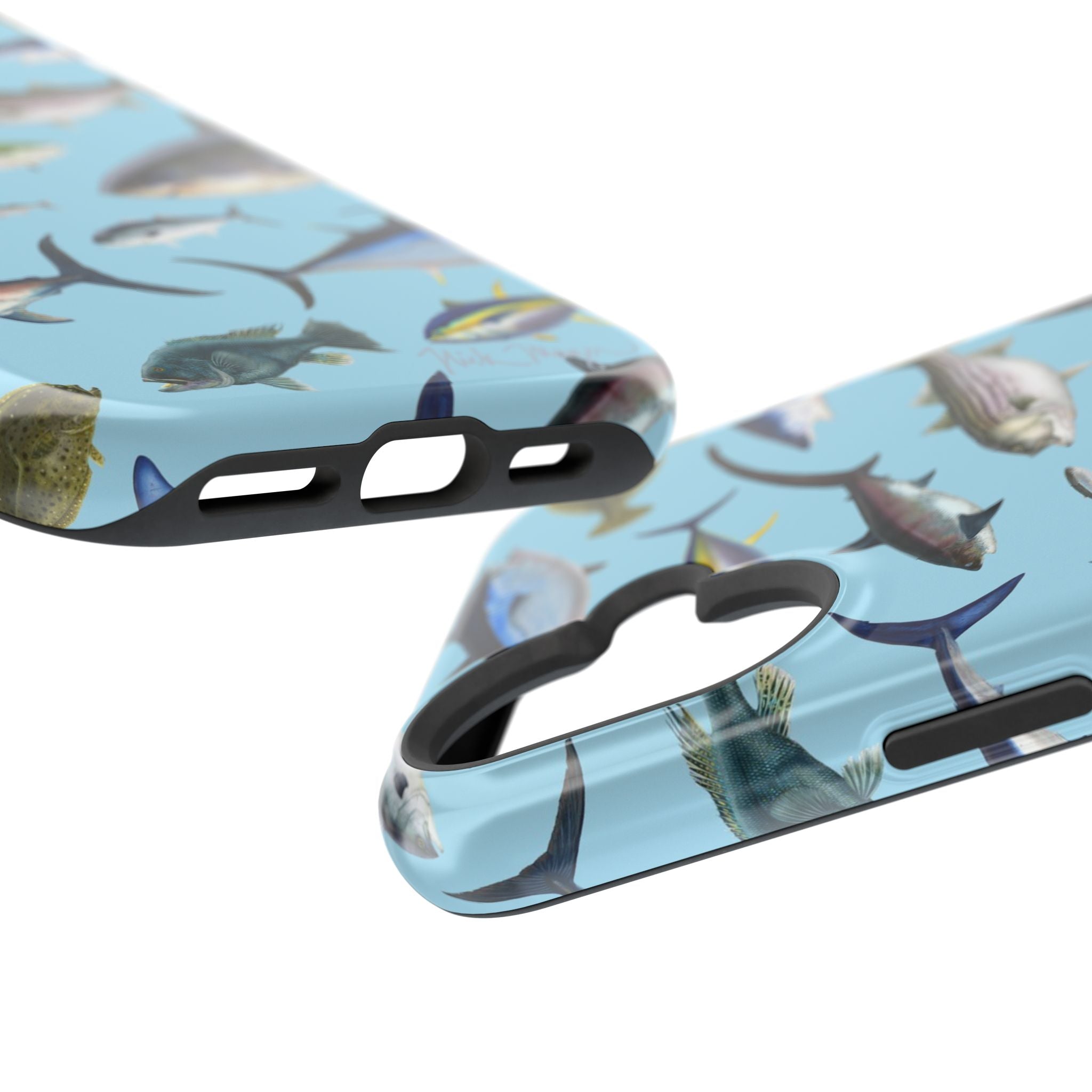 New England Fish Blue MagSafe iPhone Case