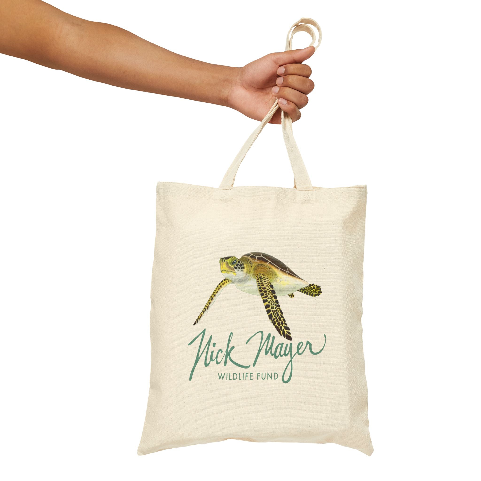 Nick Mayer Wildlife Fund Juvenile Green Turtle Canvas Tote