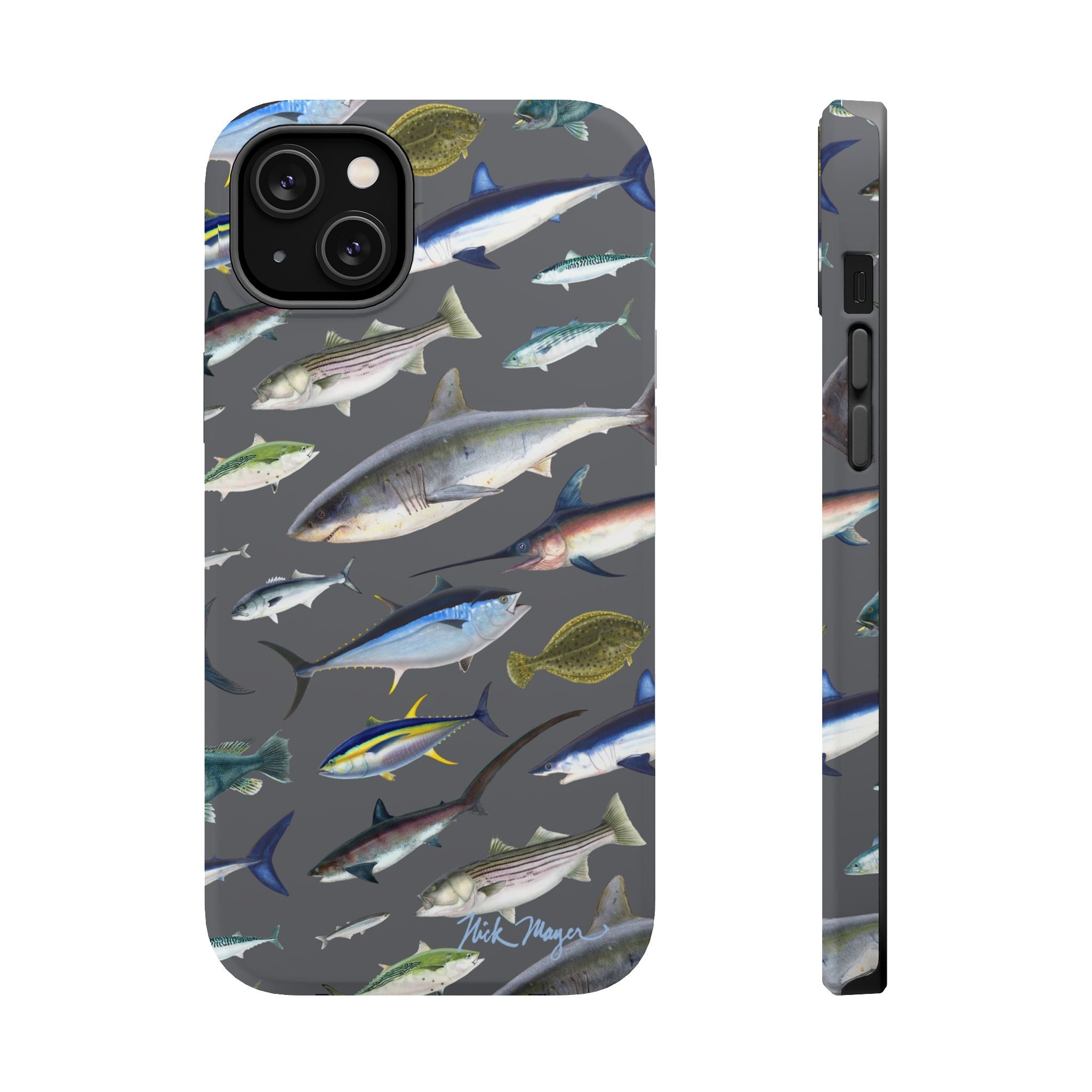 New England Offshore Fish Grey MagSafe iPhone Case