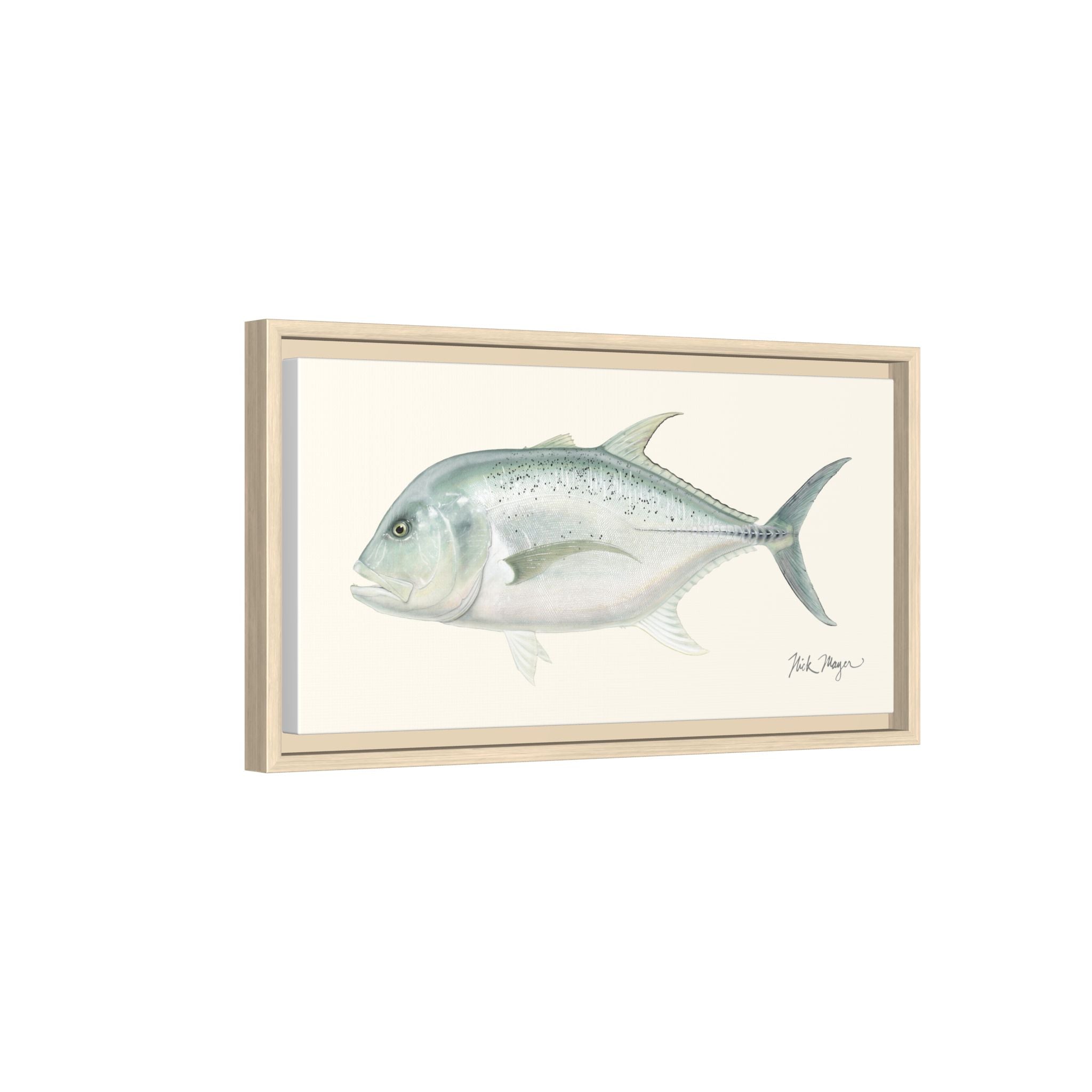 Boss Giant Trevally Framed Canvas Print Printify
