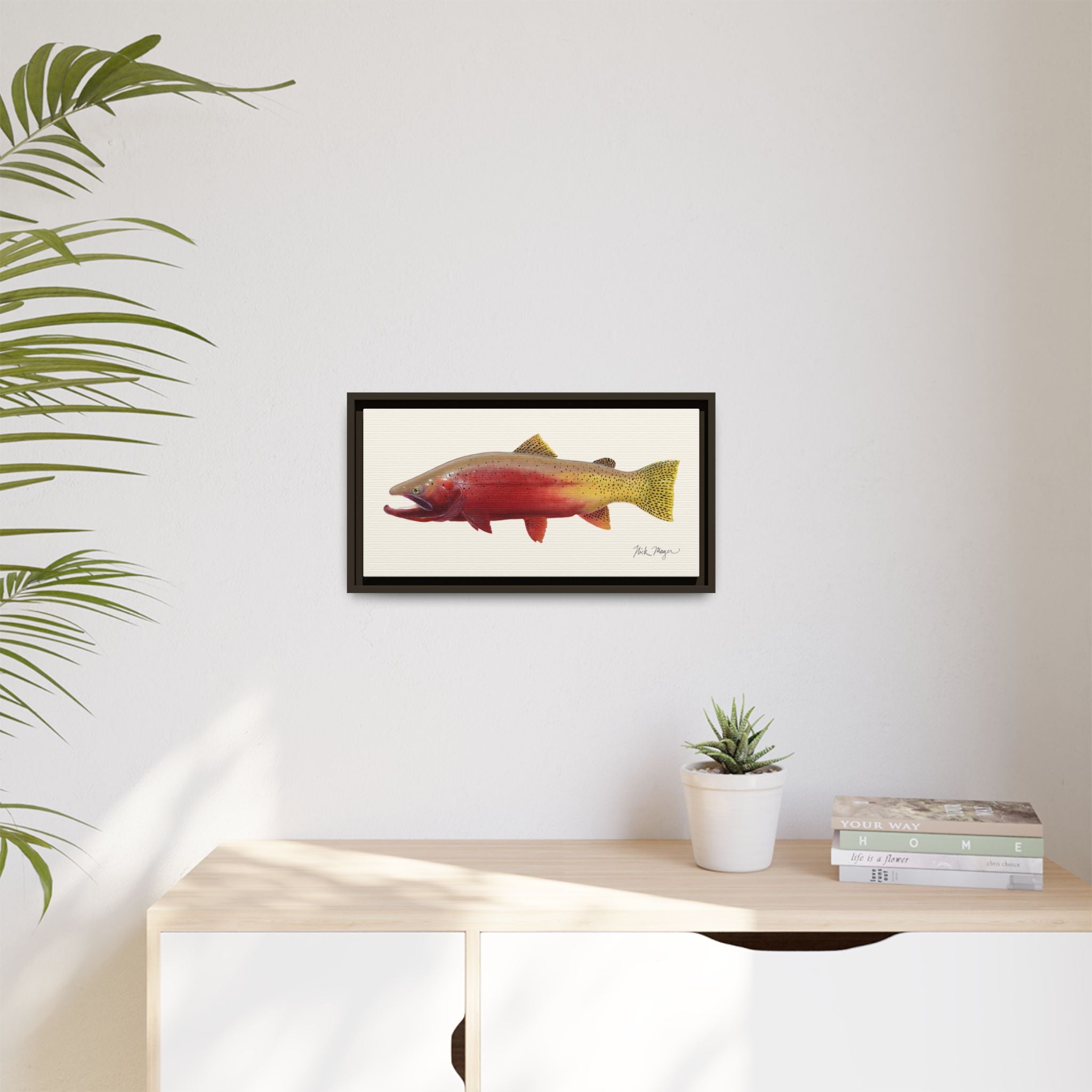 Cutthroat Trout II Framed Canvas Print Printify