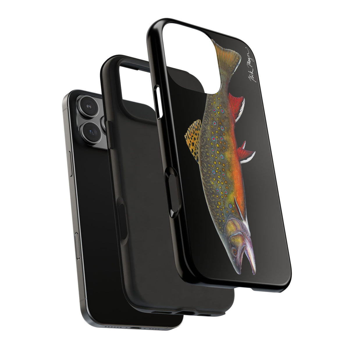 Brook Trout Black Phone Case (iPhone) Printify