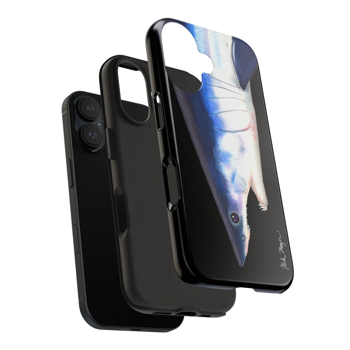 Mako Shark Face Black Case (iPhone) Printify
