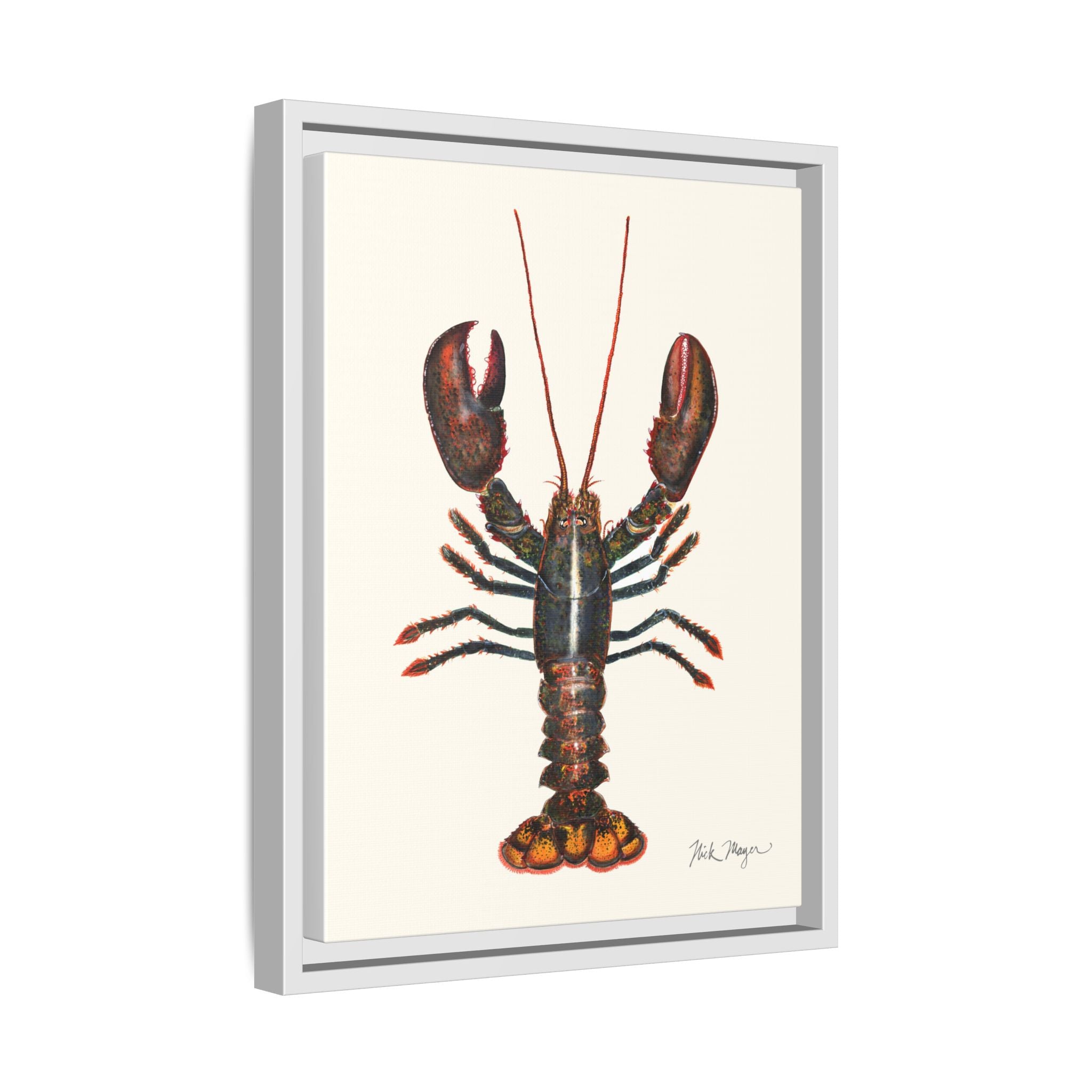 Northern Lobster Framed Canvas Print Printify