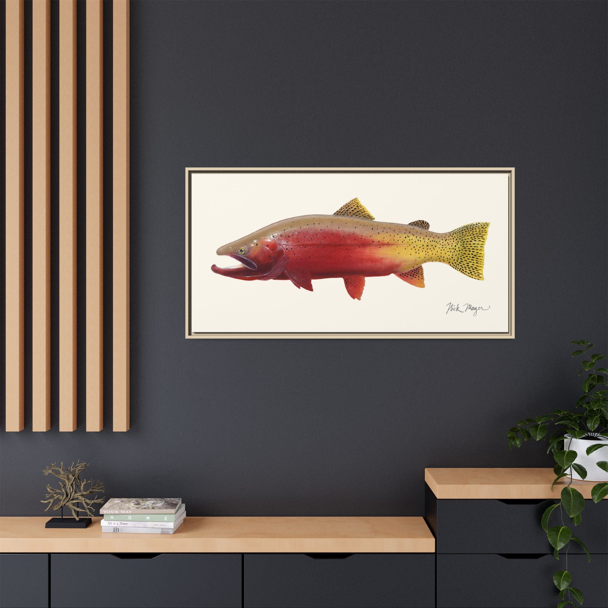 Cutthroat Trout II Framed Canvas Print Printify