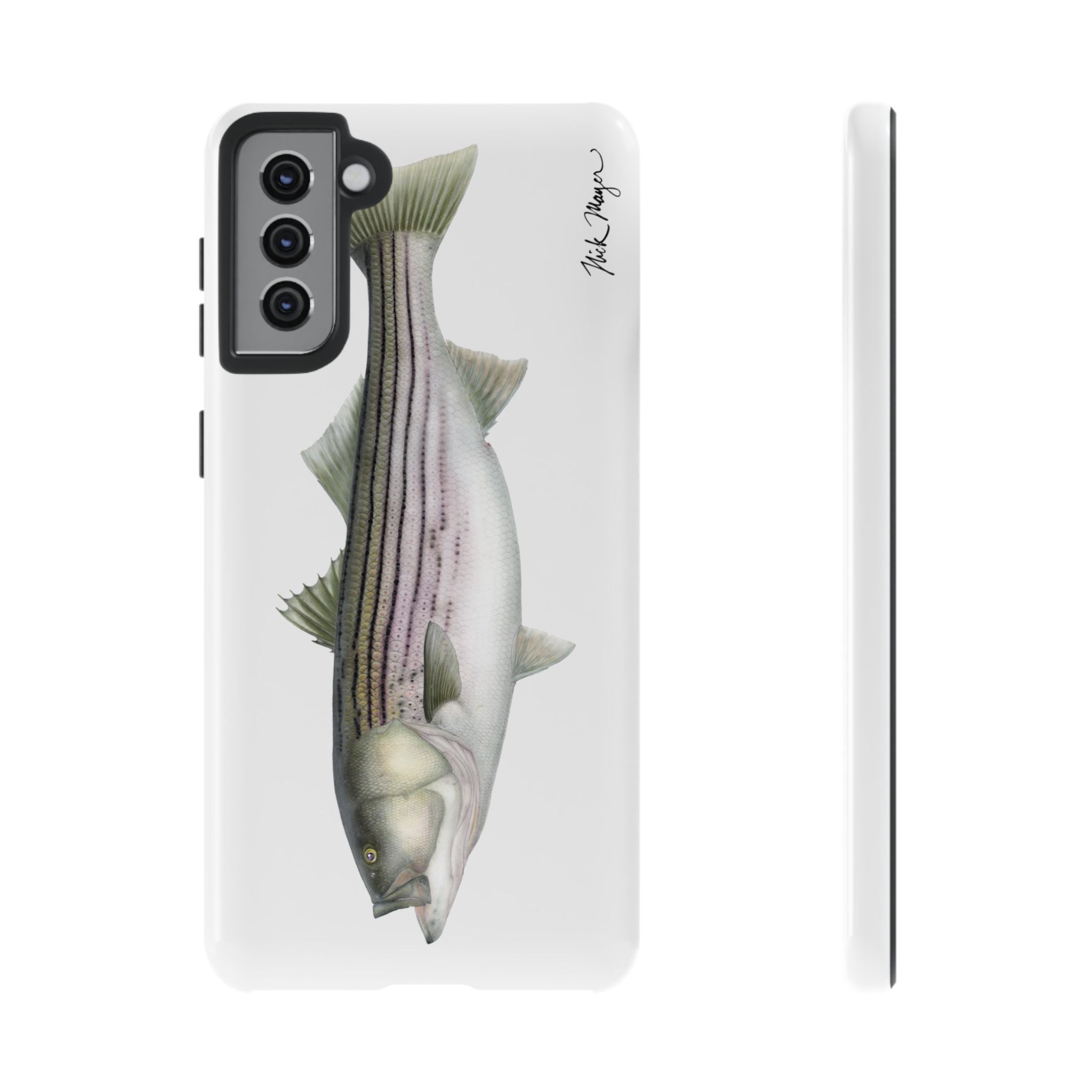 30 lb Striper White Phone Case (Samsung) Printify