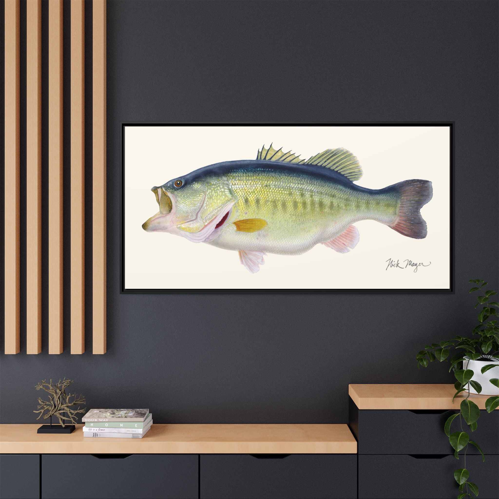 Largemouth Bass 3 Framed Canvas Print