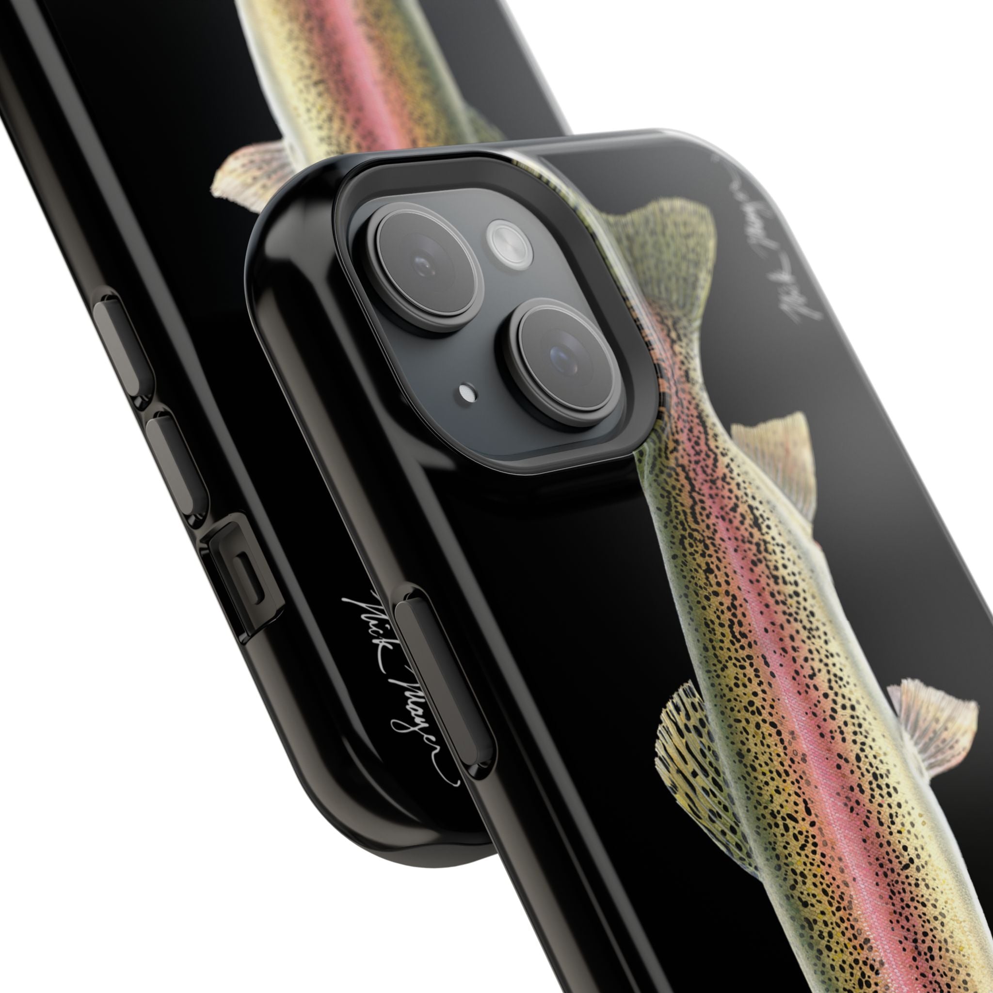 Rainbow Trout MagSafe Black iPhone Case