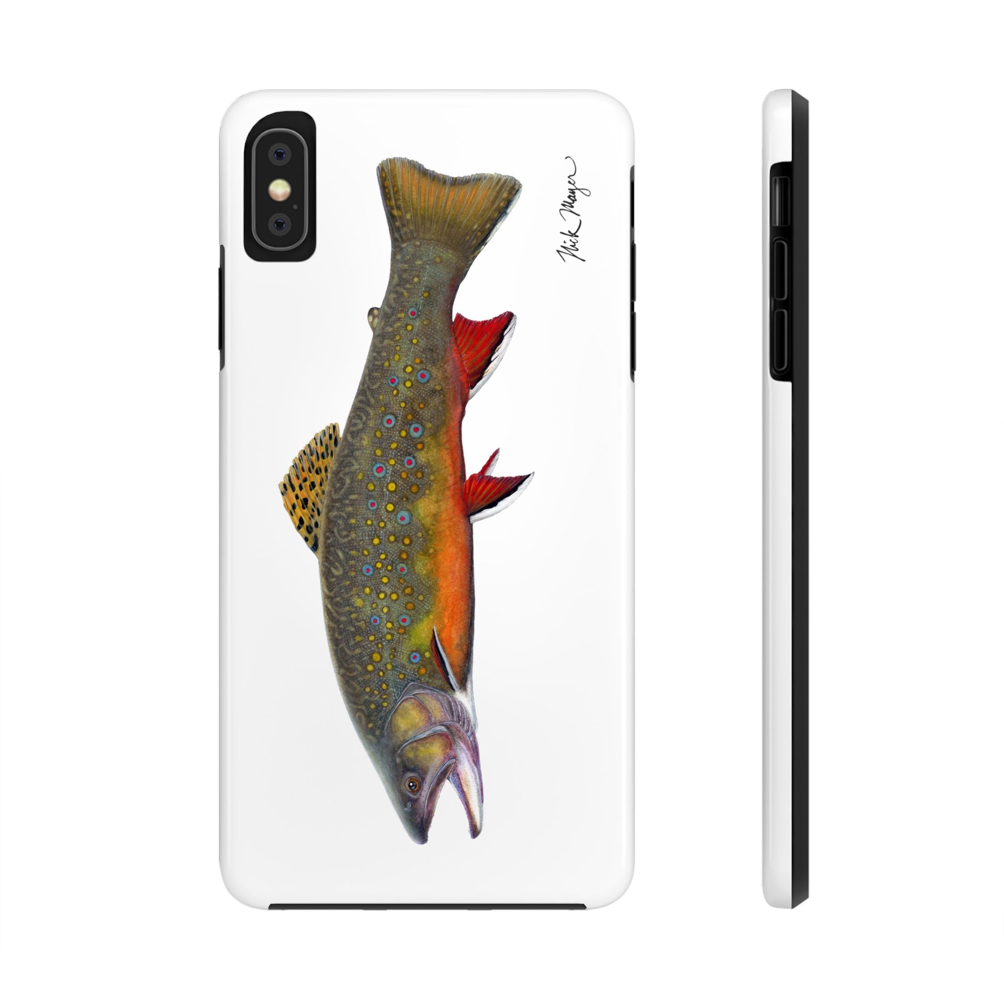 Brook Trout White Phone Case (iPhone)