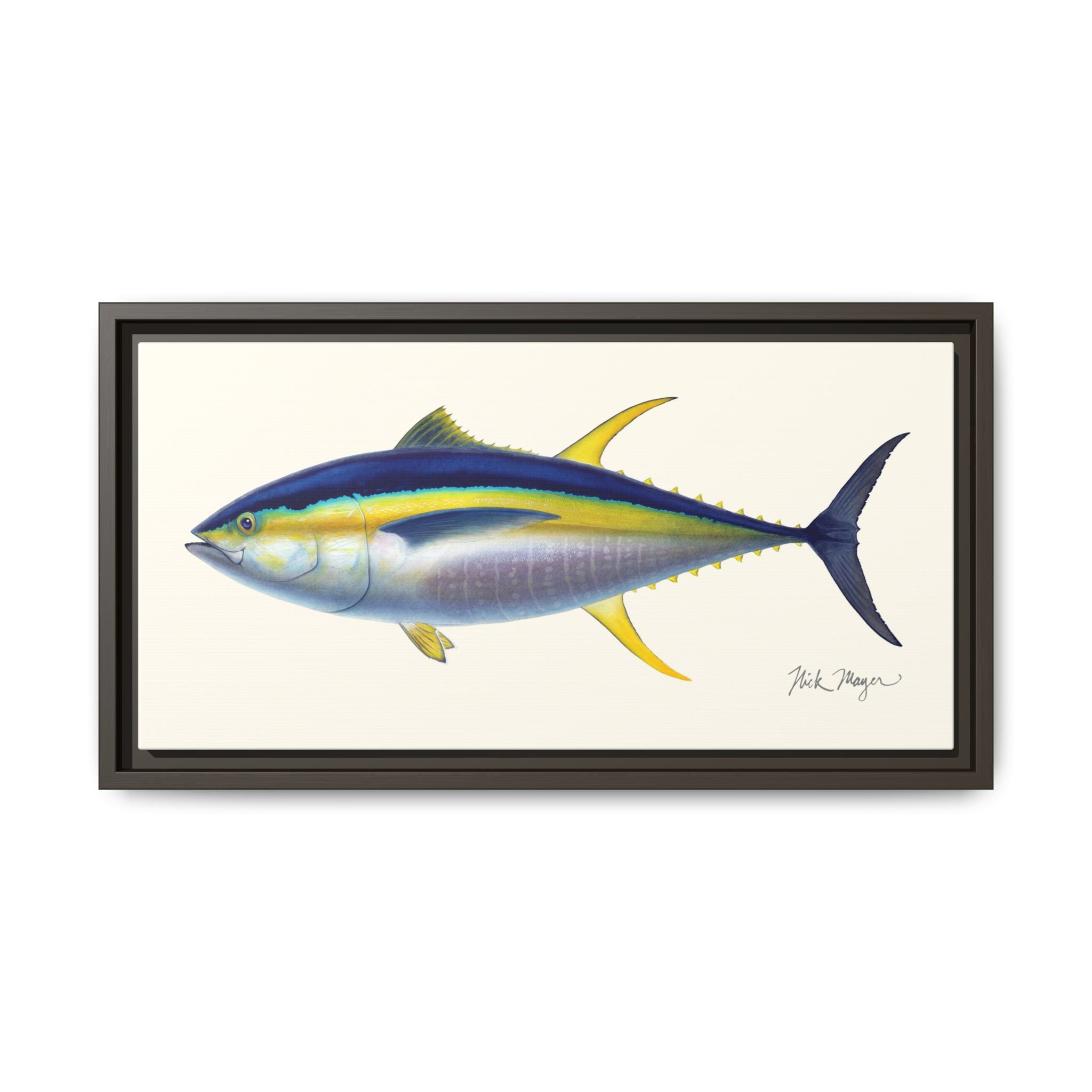 Yellowfin Tuna Framed Canvas Print Printify