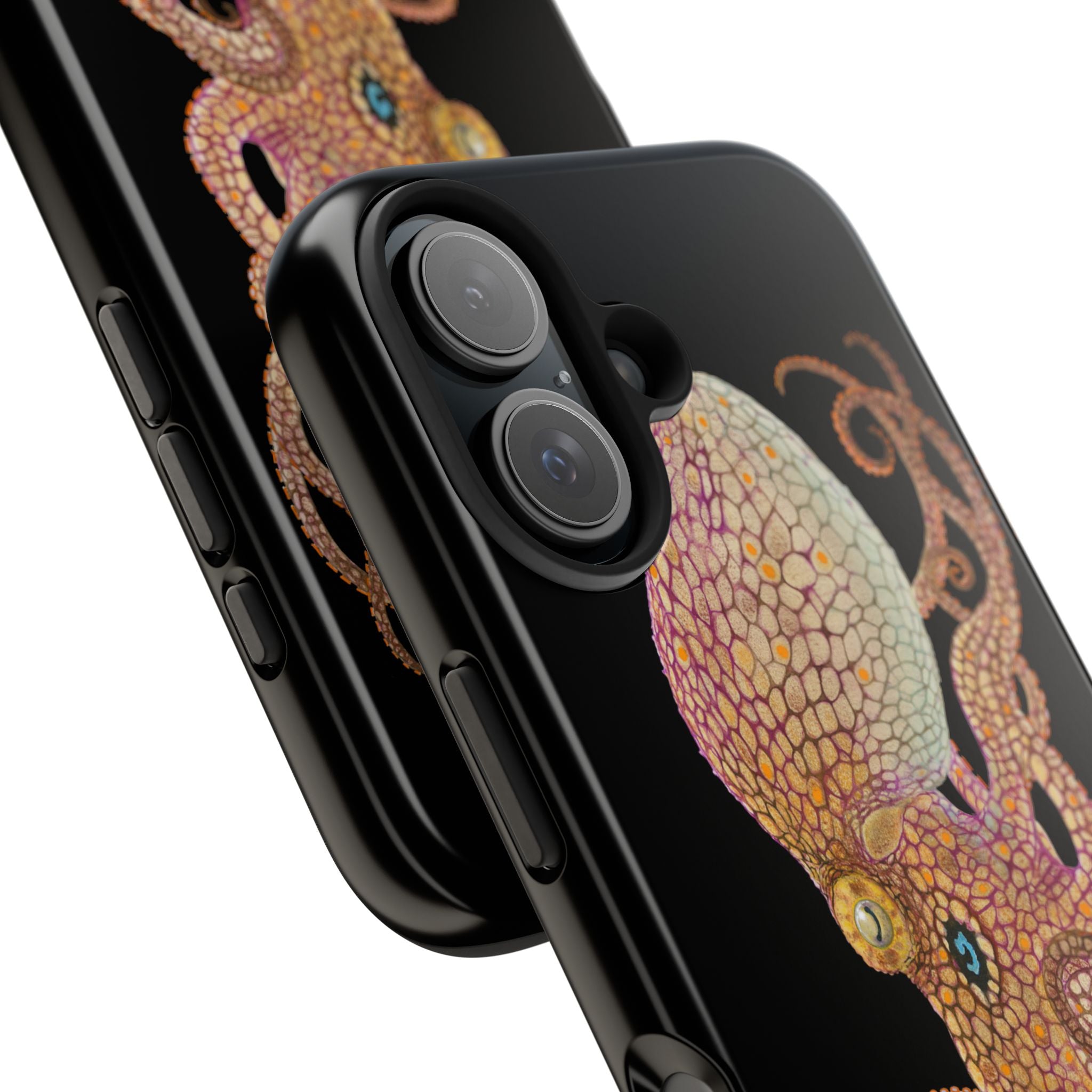 Two Spot Octopus Black Phone Case (iPhone)