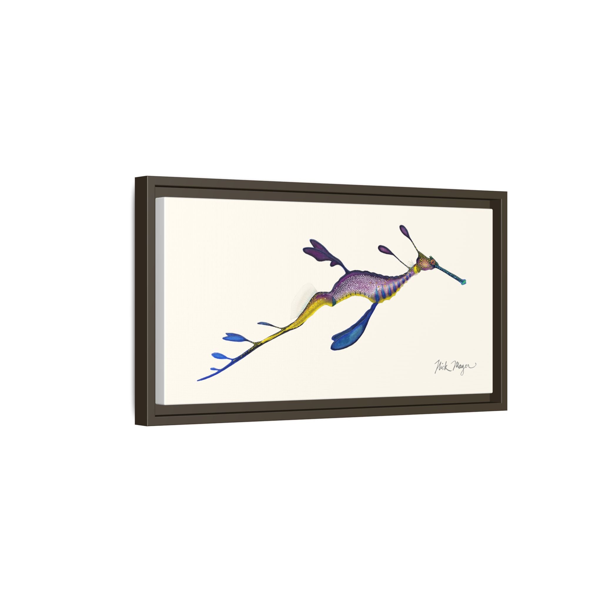 Weedy Sea Dragon Framed Canvas Print Printify