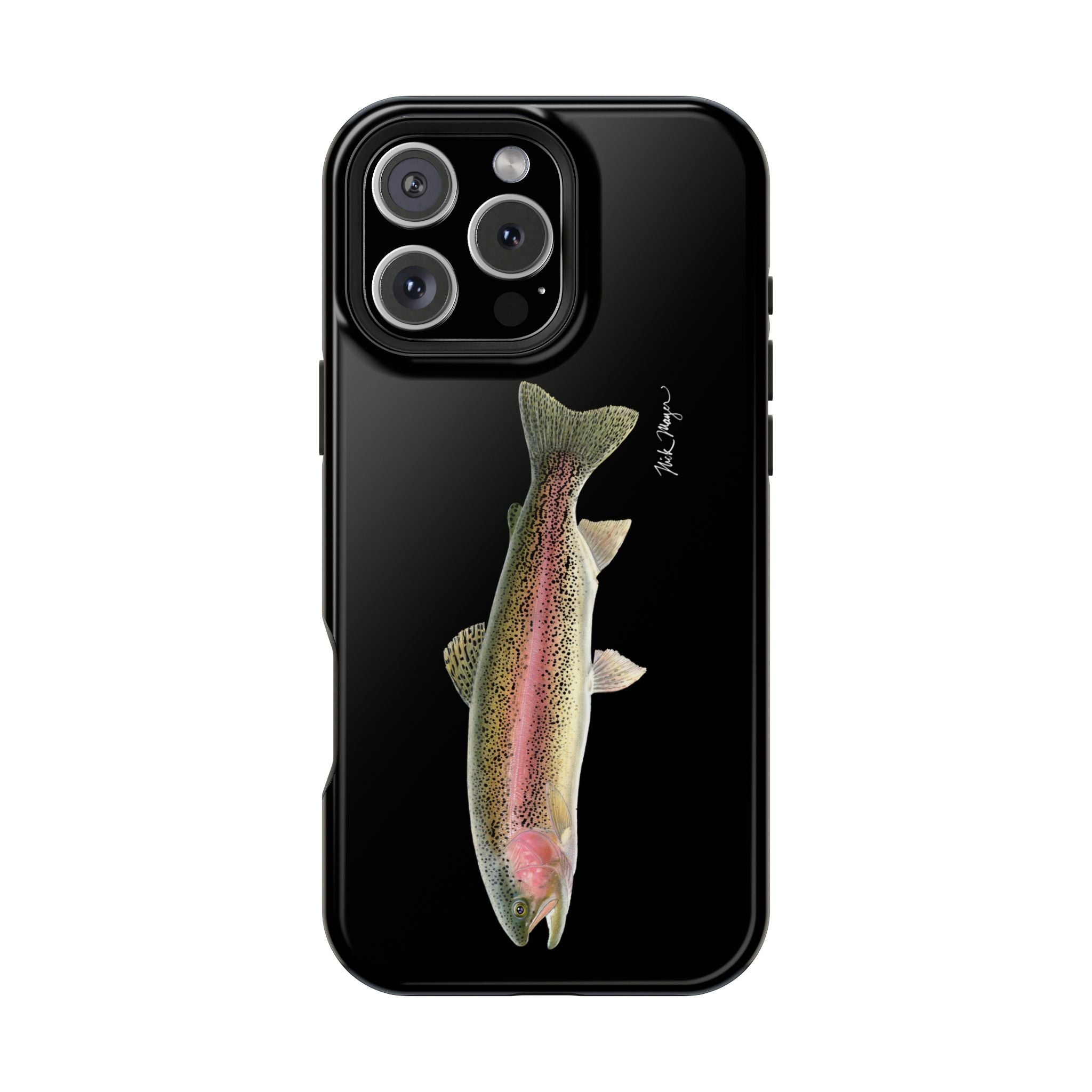 Rainbow Trout MagSafe Black iPhone Case
