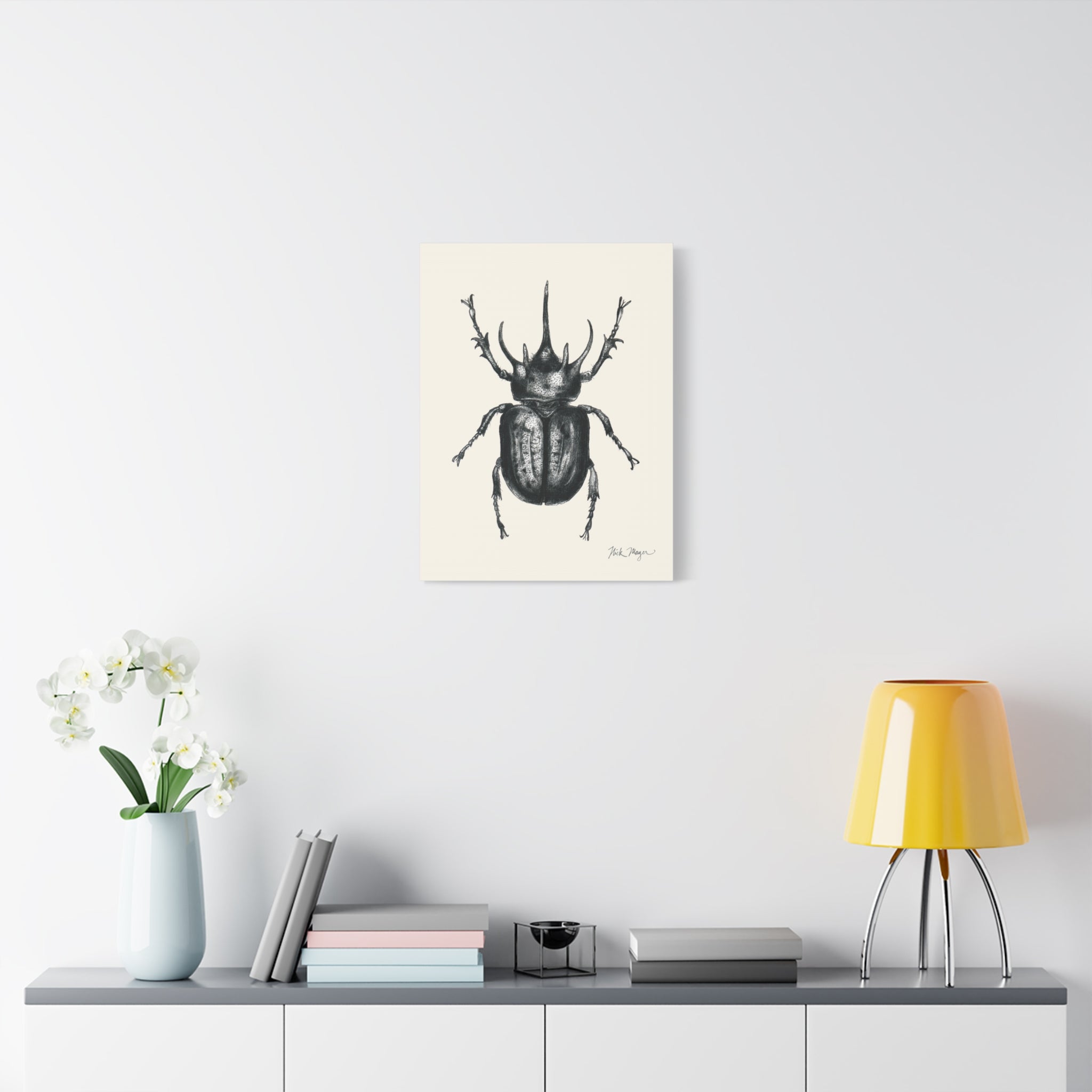 Rhinoceros Beetle Canvas Print