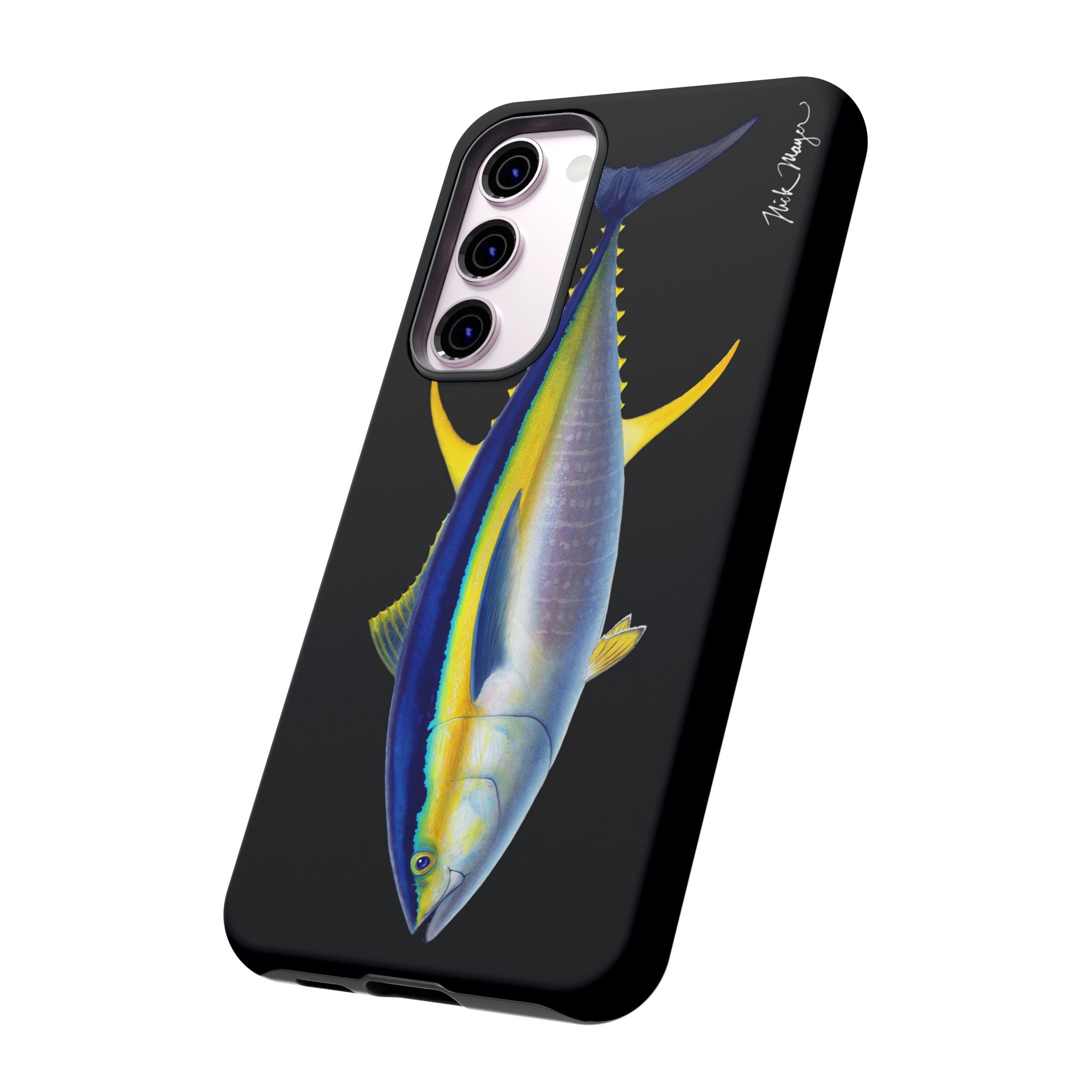 Yellowfin Tuna Black Phone Case (Samsung) Printify
