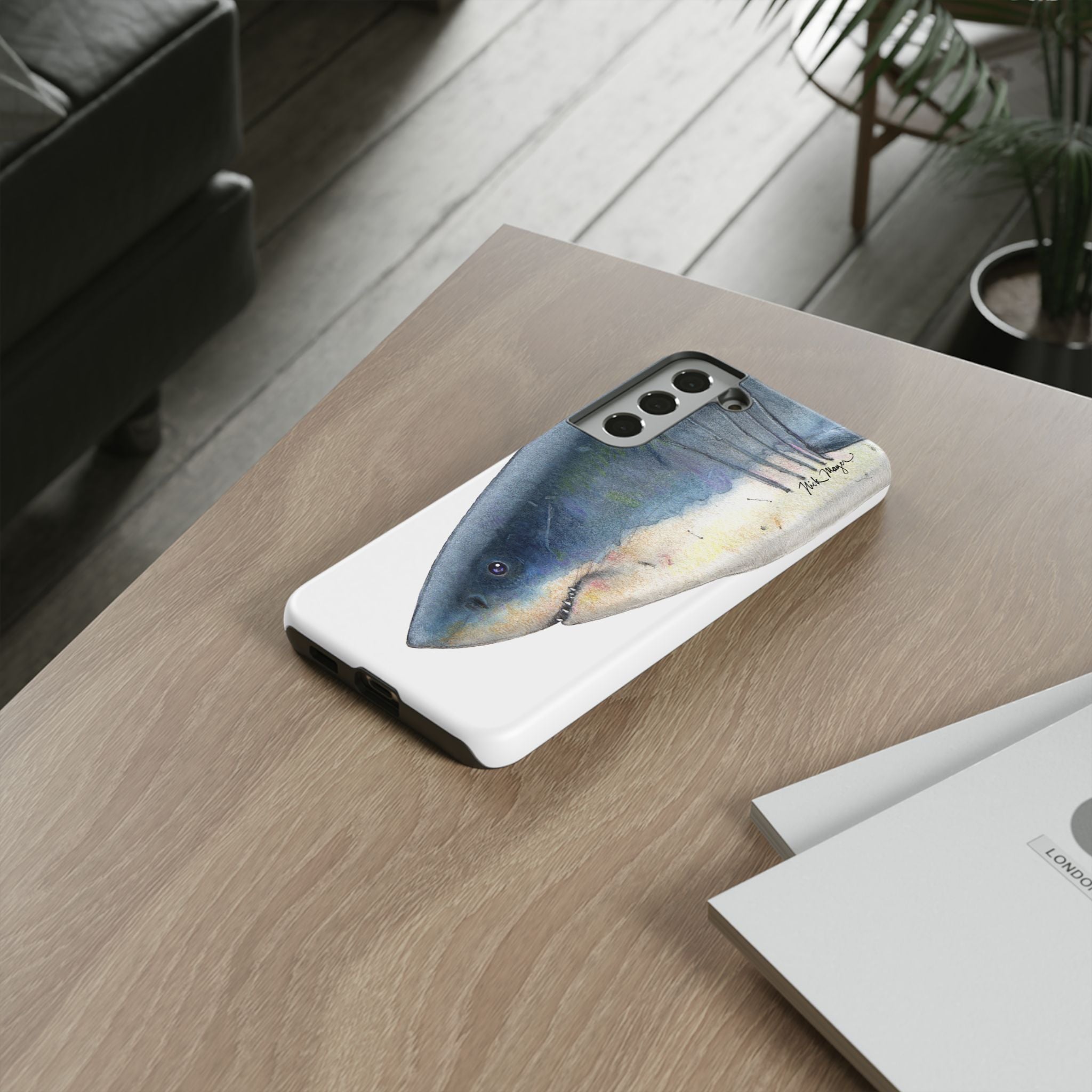 Great White Shark Face Phone Case (Samsung) Printify