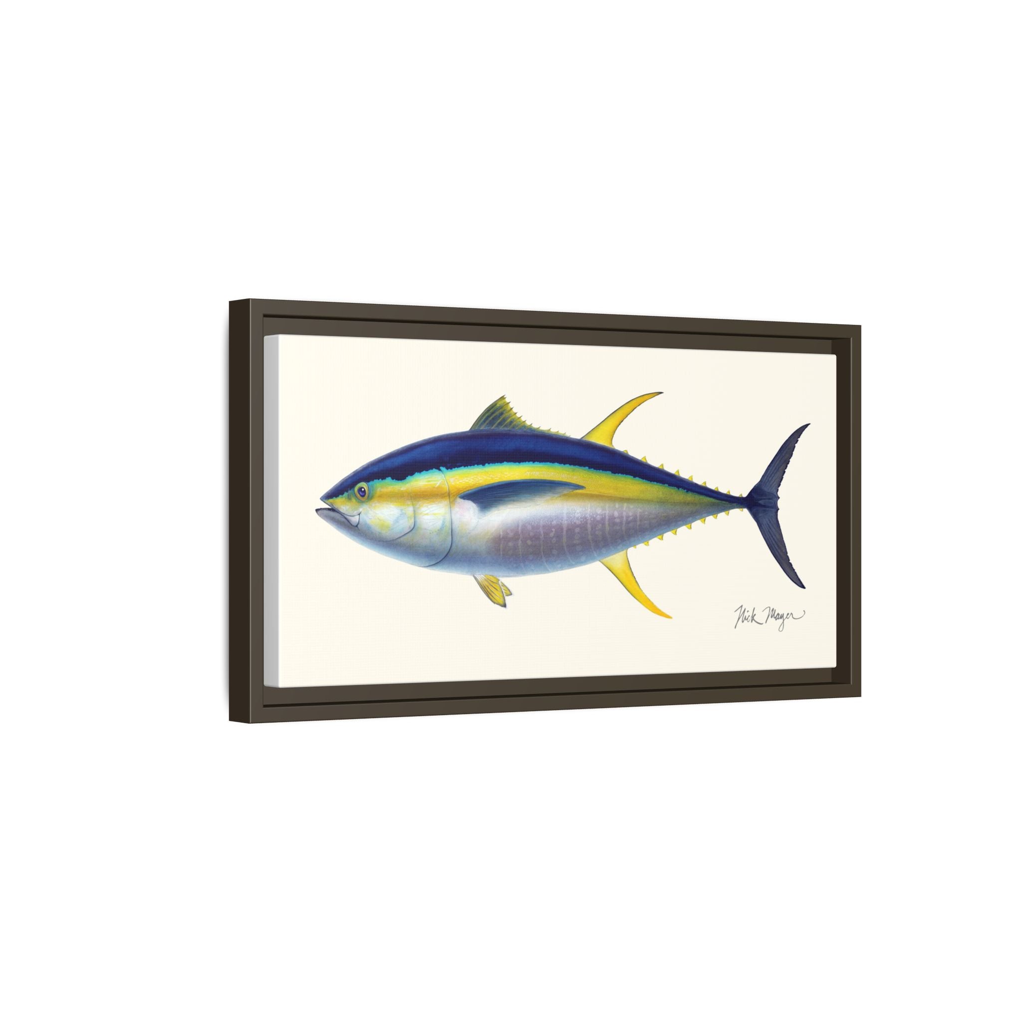 Yellowfin Tuna Framed Canvas Print Printify