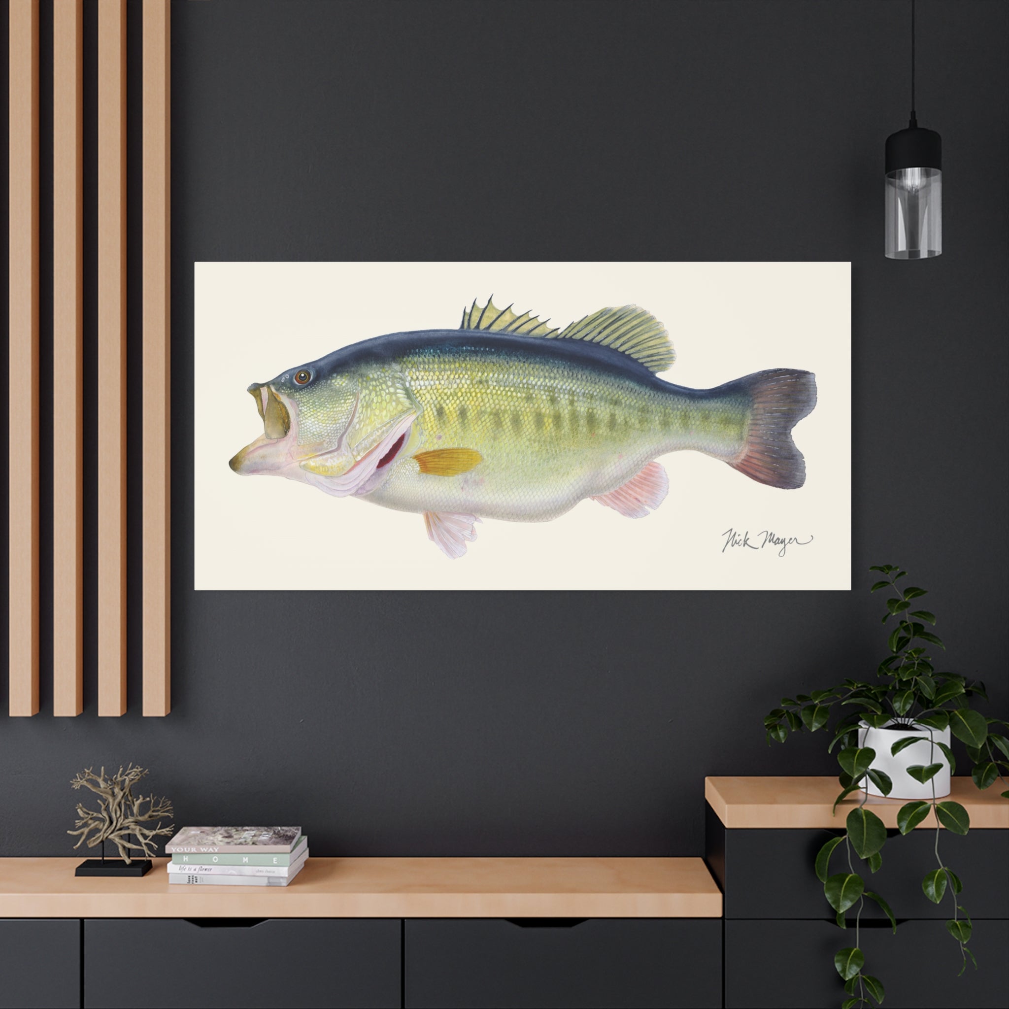 Largemouth Bass III Canvas Print Printify