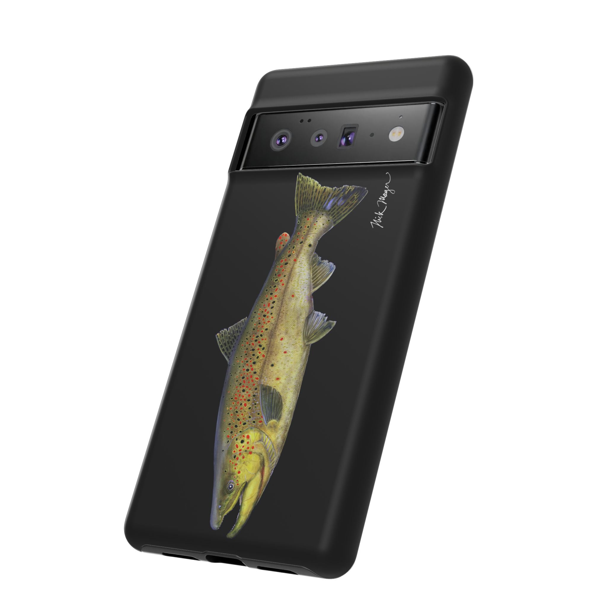 Brown Trout Black Phone Case (Samsung)