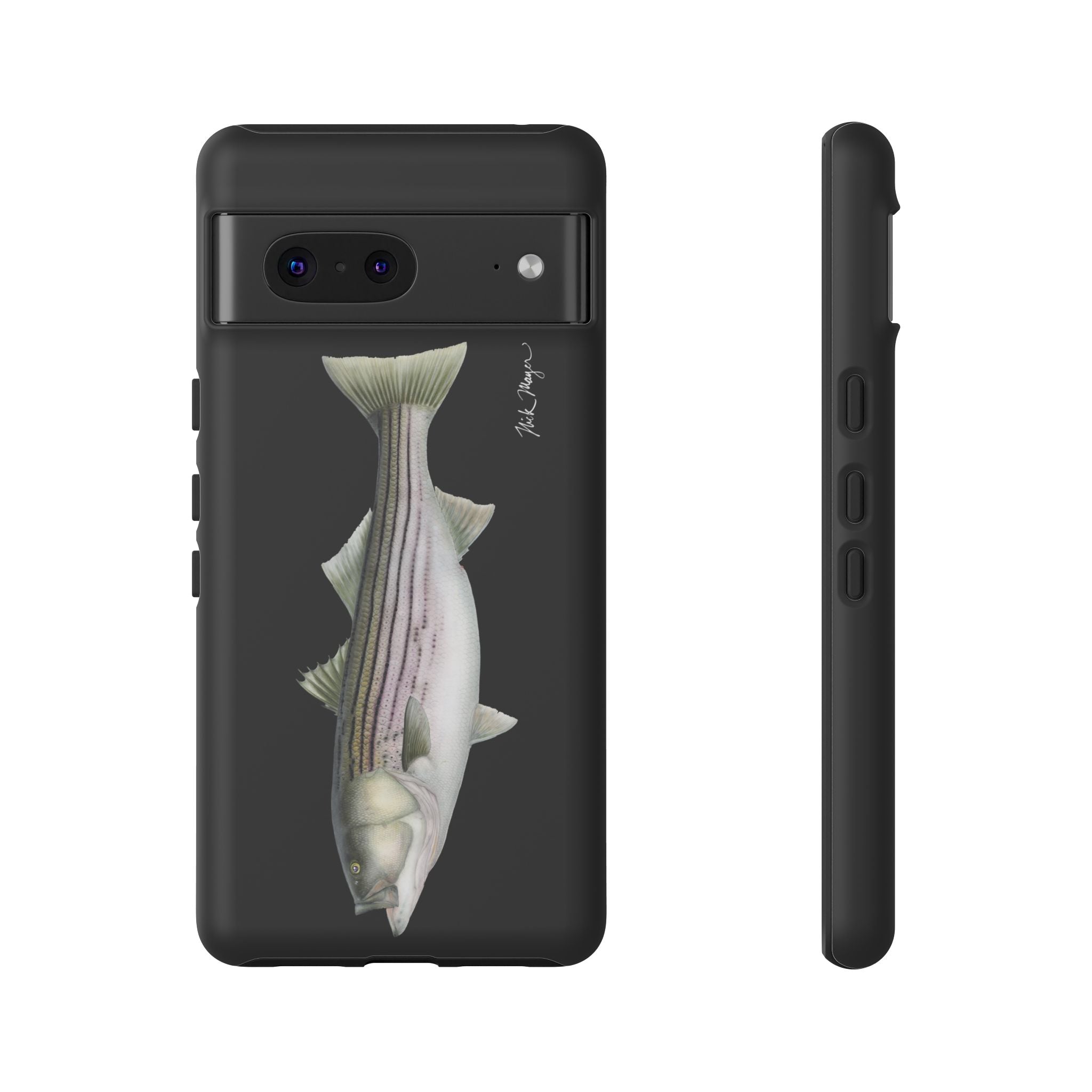 30 lb Striper Black Phone Case (Samsung) Printify