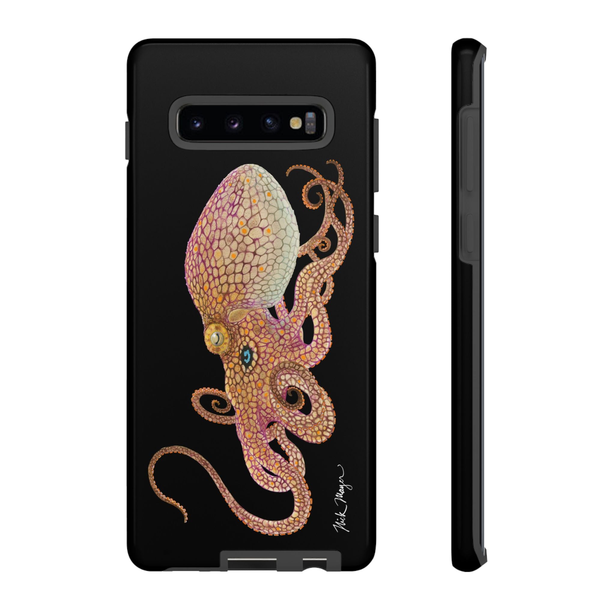 Two Spot Octopus Black Phone Case (Samsung)