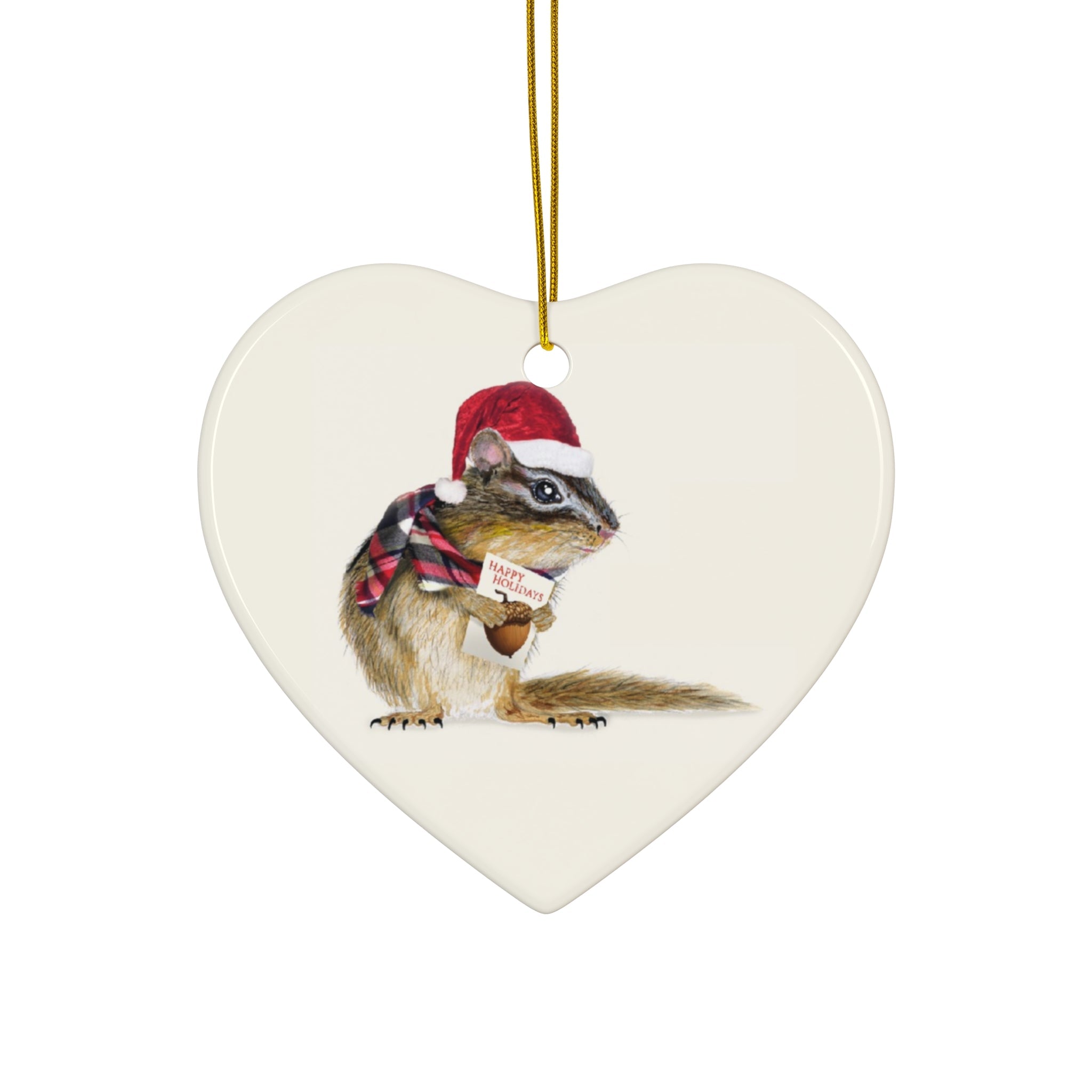 🎁 Holiday Chipmunk Ceramic Ornament (100% off)