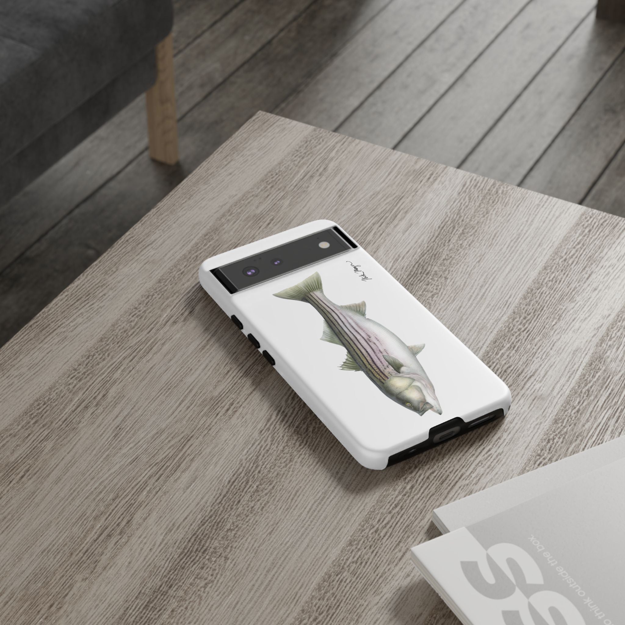 30 lb Striper White Phone Case (Samsung) Printify
