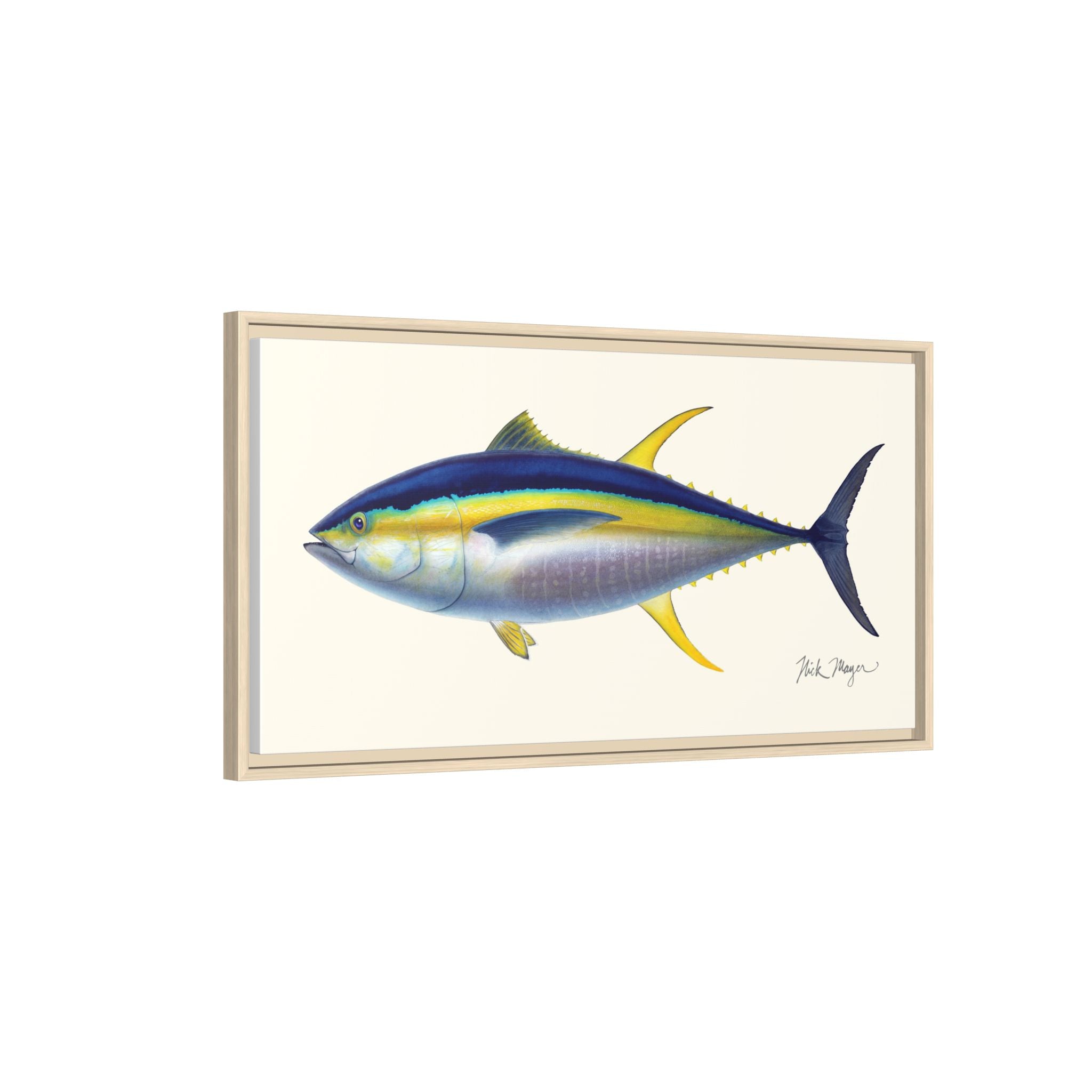 Yellowfin Tuna Framed Canvas Print Printify