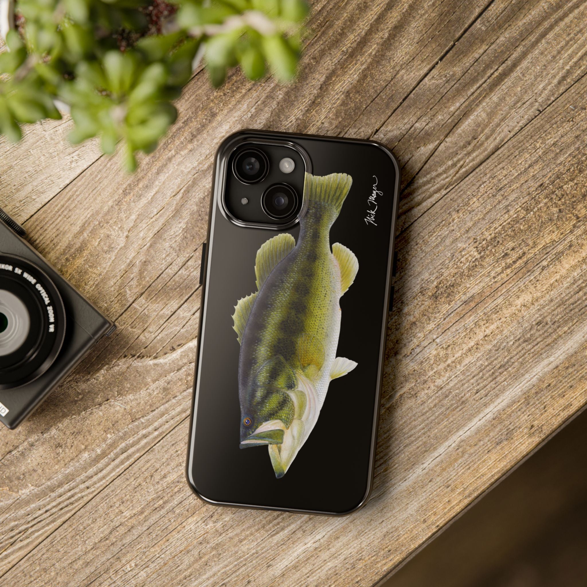Largemouth Bass Black Phone Case (iPhone)