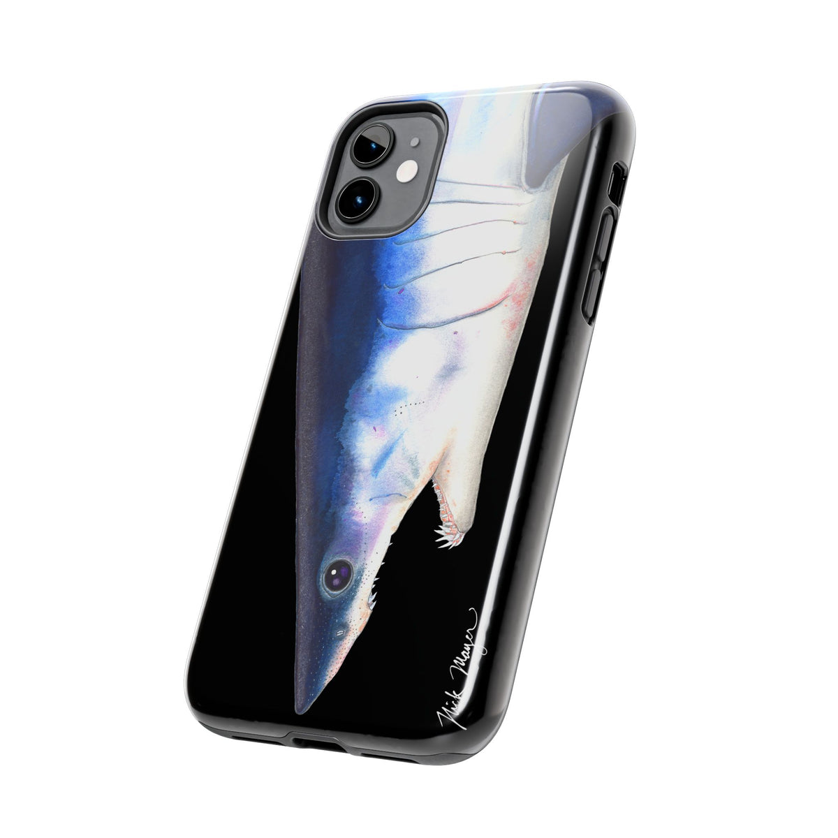 Mako Shark Face Black Case (iPhone) Printify