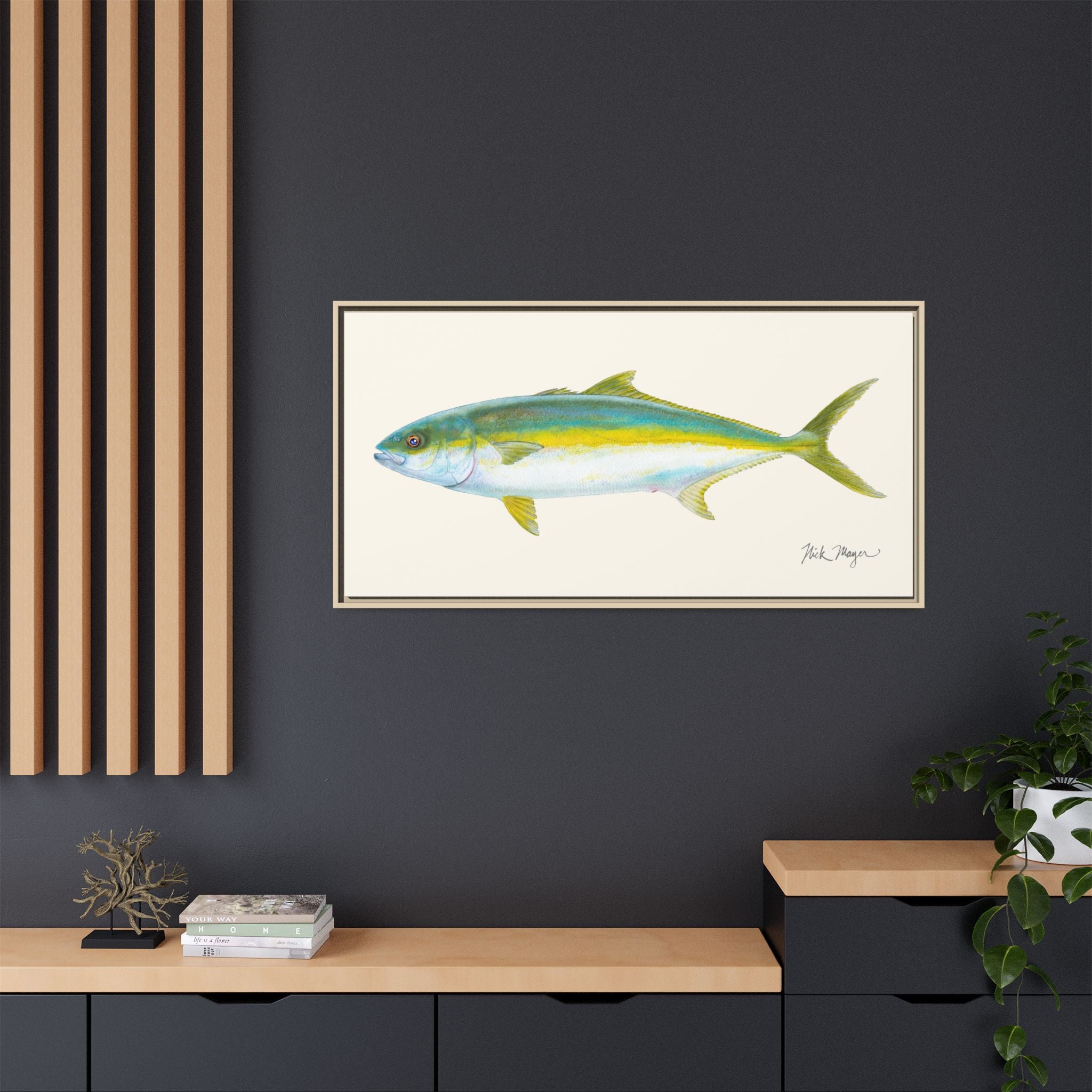 California Yellowtail I Framed Canvas Print Printify