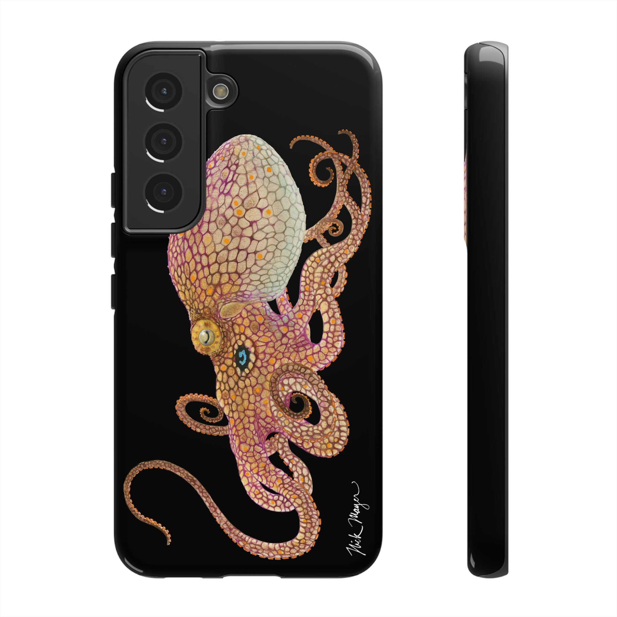 Two Spot Octopus Black Phone Case (Samsung)