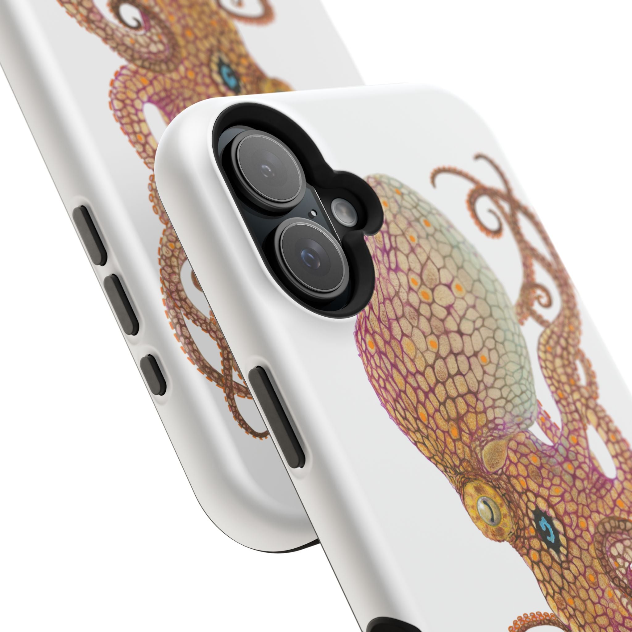Two Spot Octopus MagSafe White iPhone Case