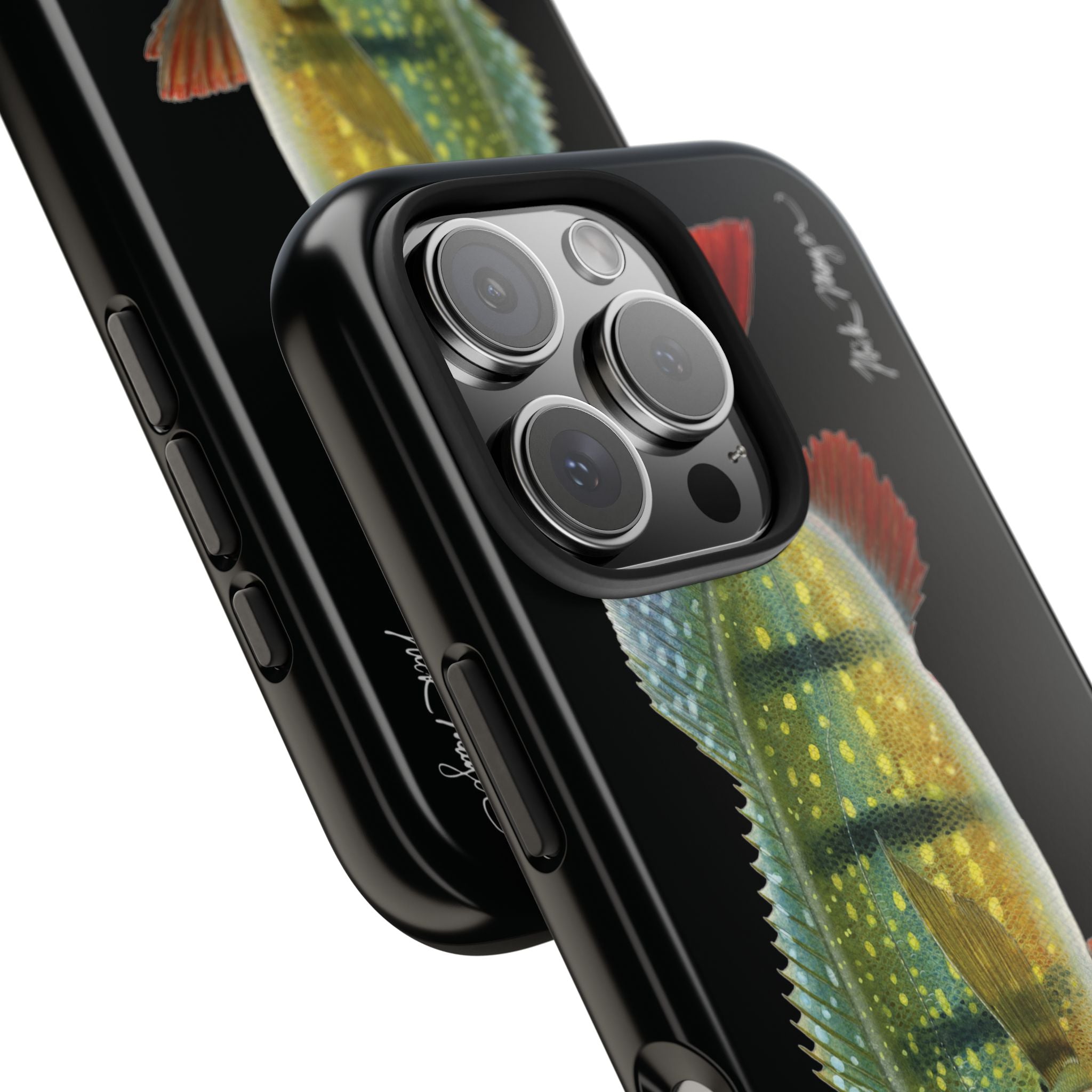 Peacock Bass Black iPhone Case