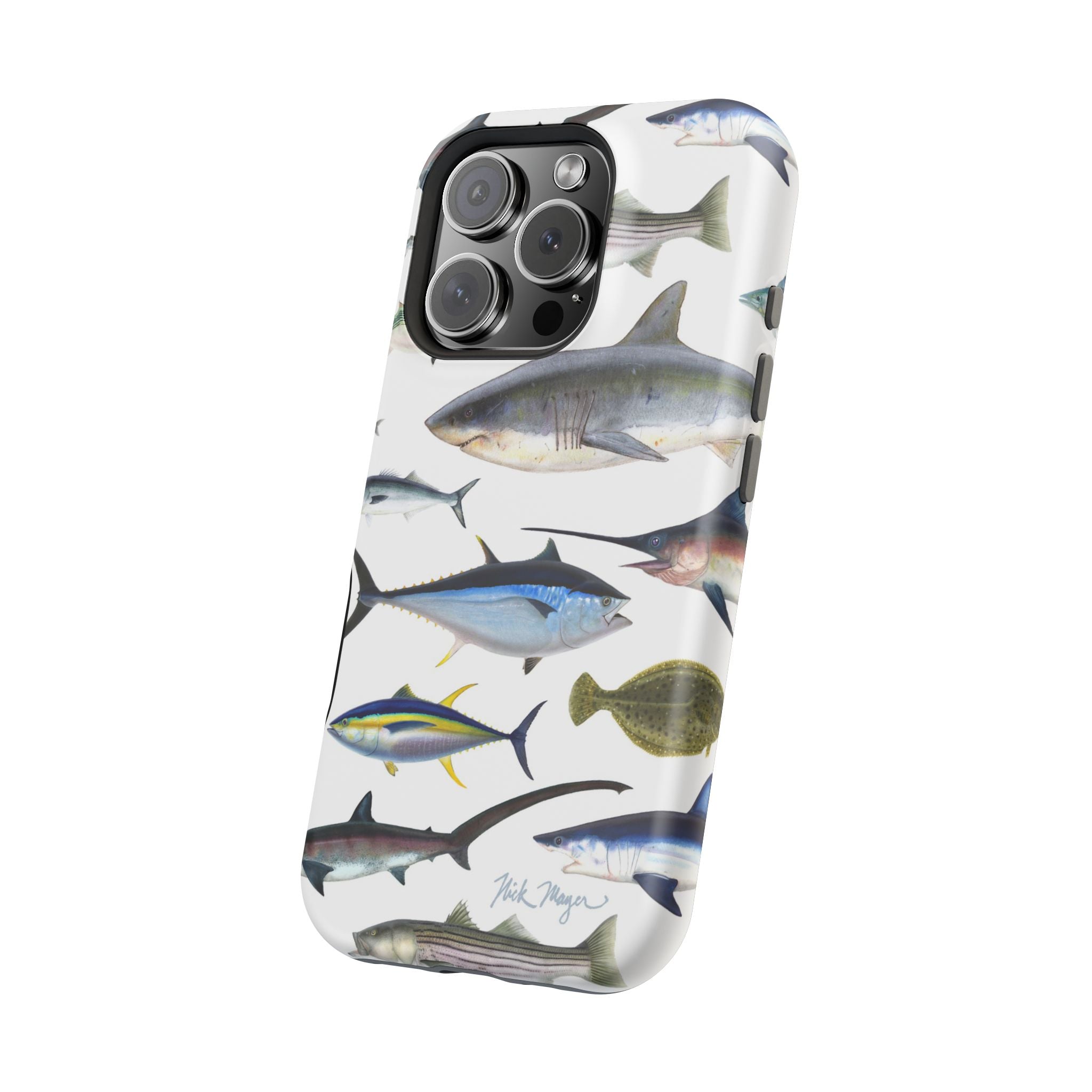 New England Fish White MagSafe iPhone Case