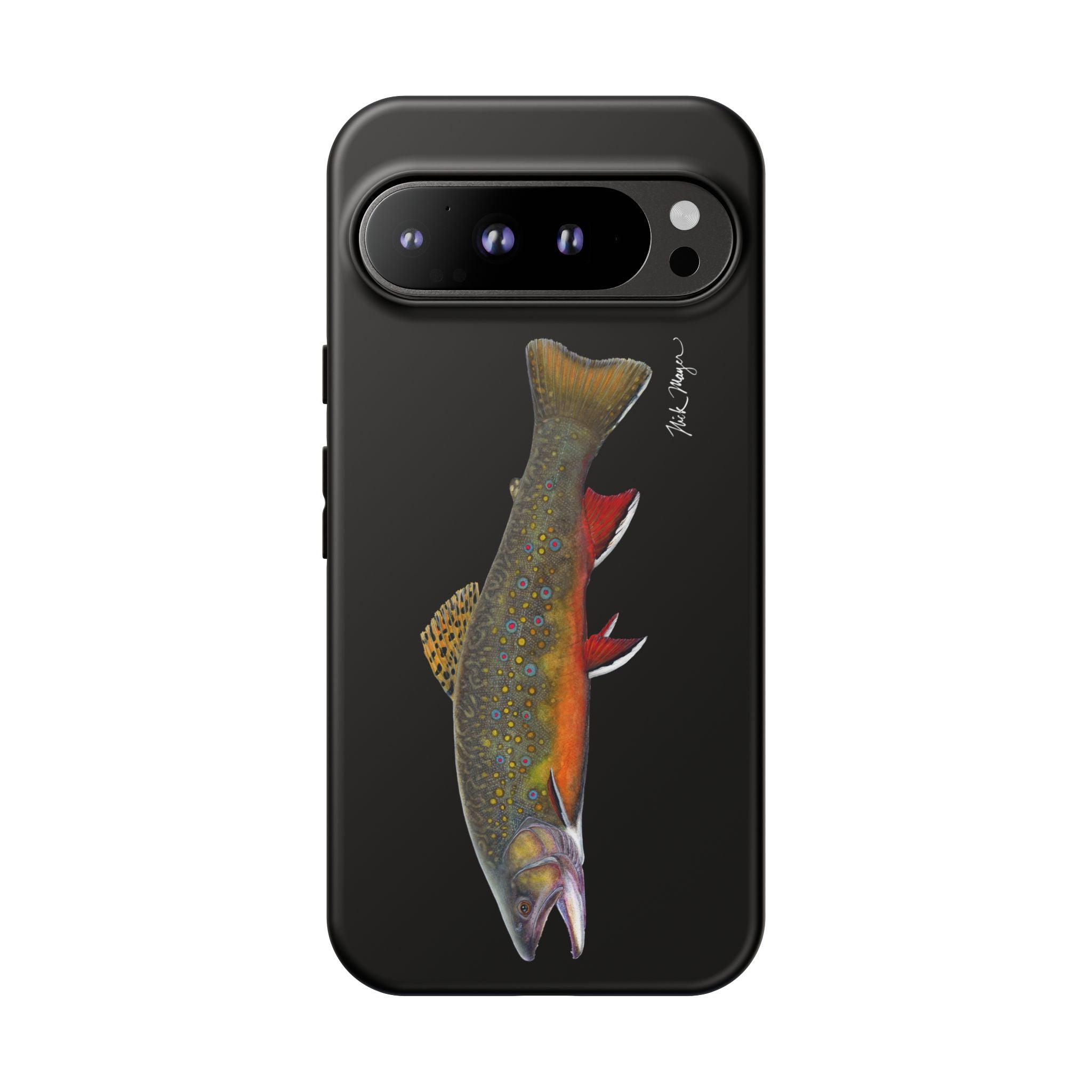 Brook Trout Black Phone Cases (Samsung) Printify