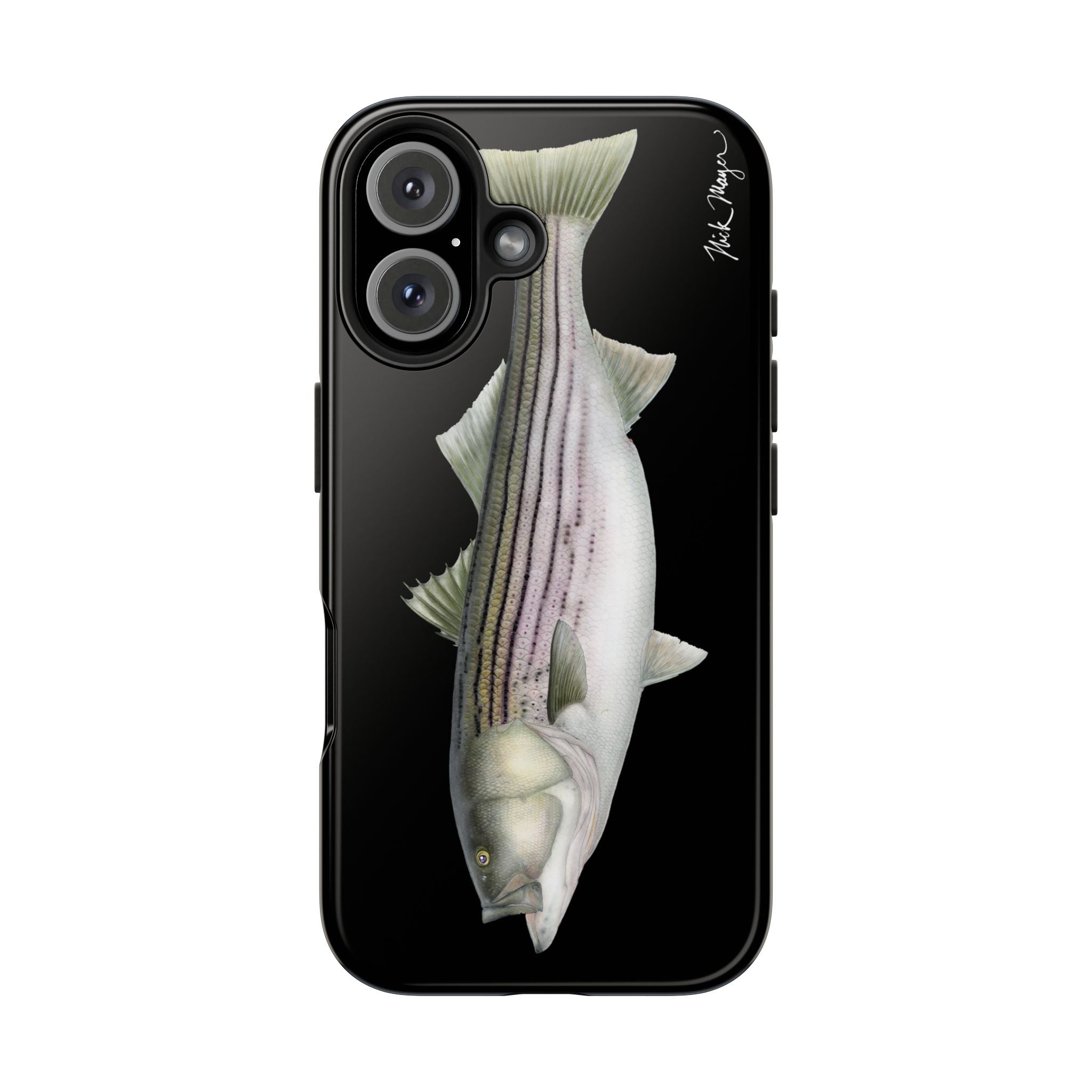 30 lb Striper - Black Phone Case (iPhone)