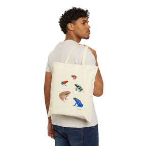Tree Frogs Cotton Canvas Tote Bag