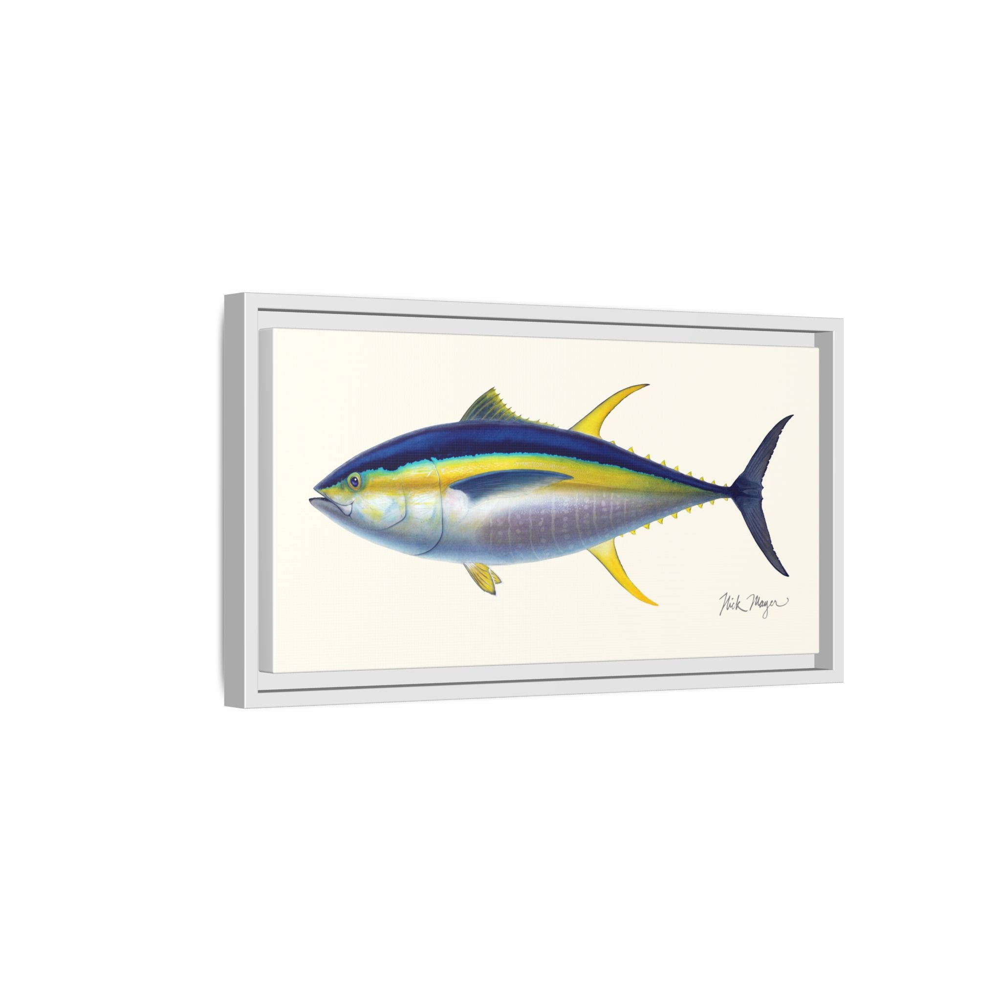 Yellowfin Tuna Framed Canvas Print Printify