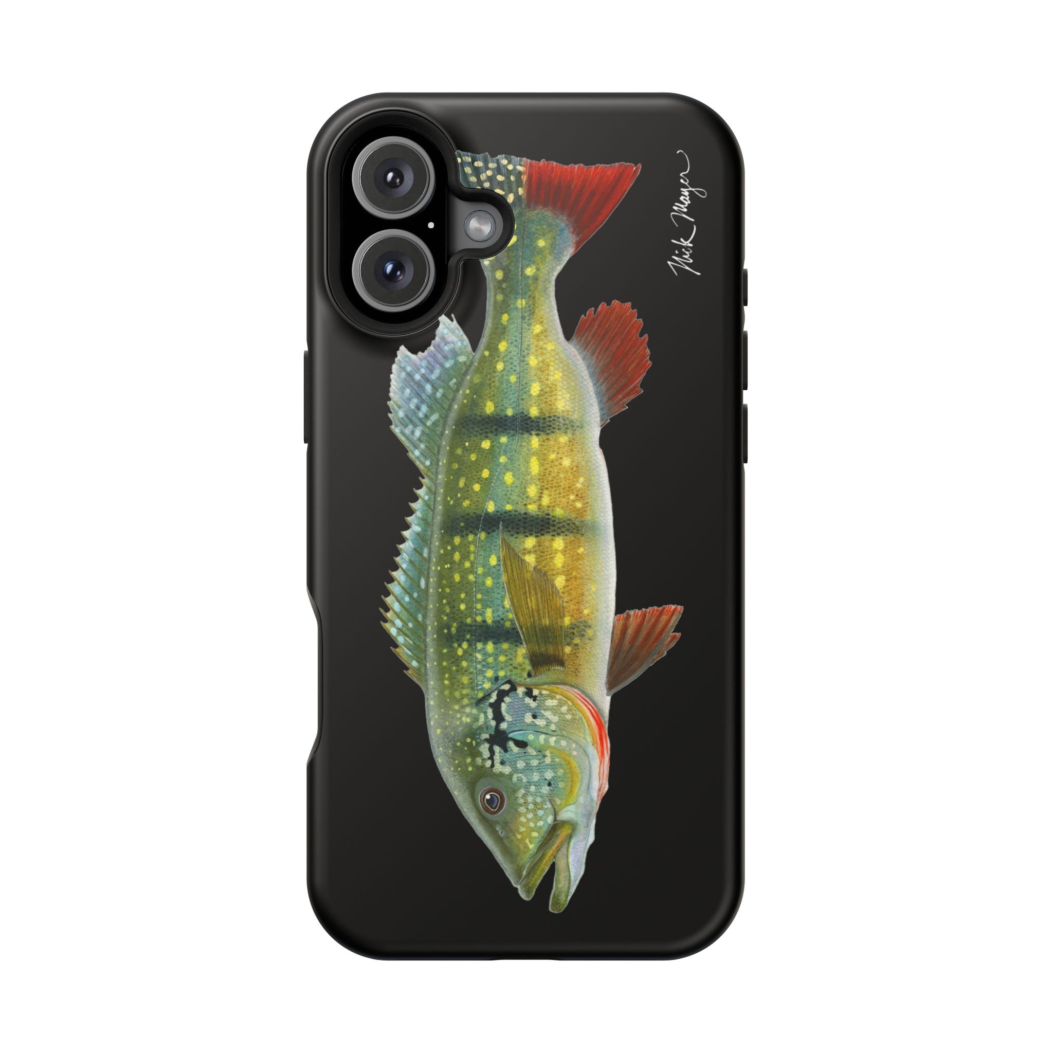 Peacock Bass MagSafe Black iPhone Case