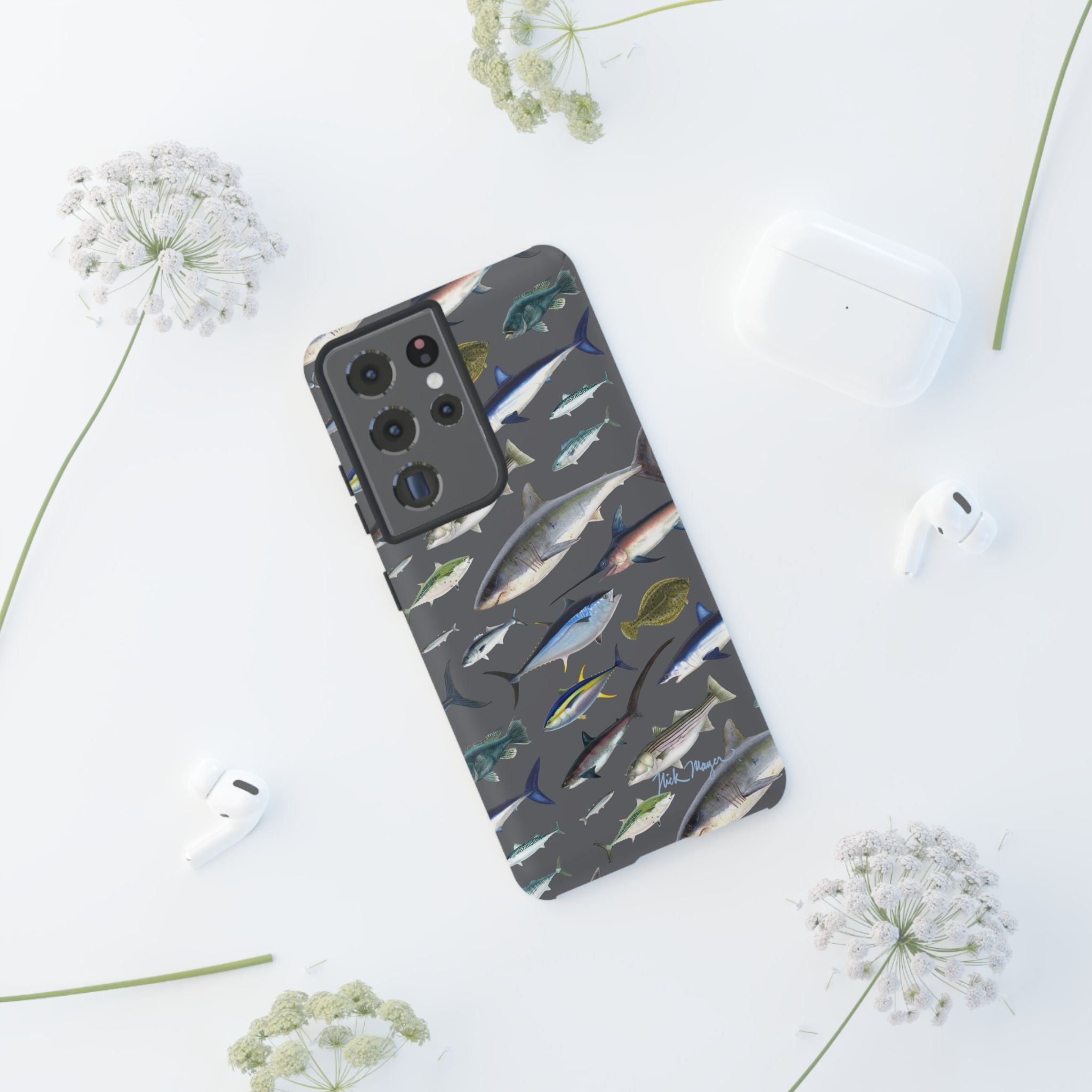 New England Offshore Fish Grey Phone Case, NEW!  (Samsung)