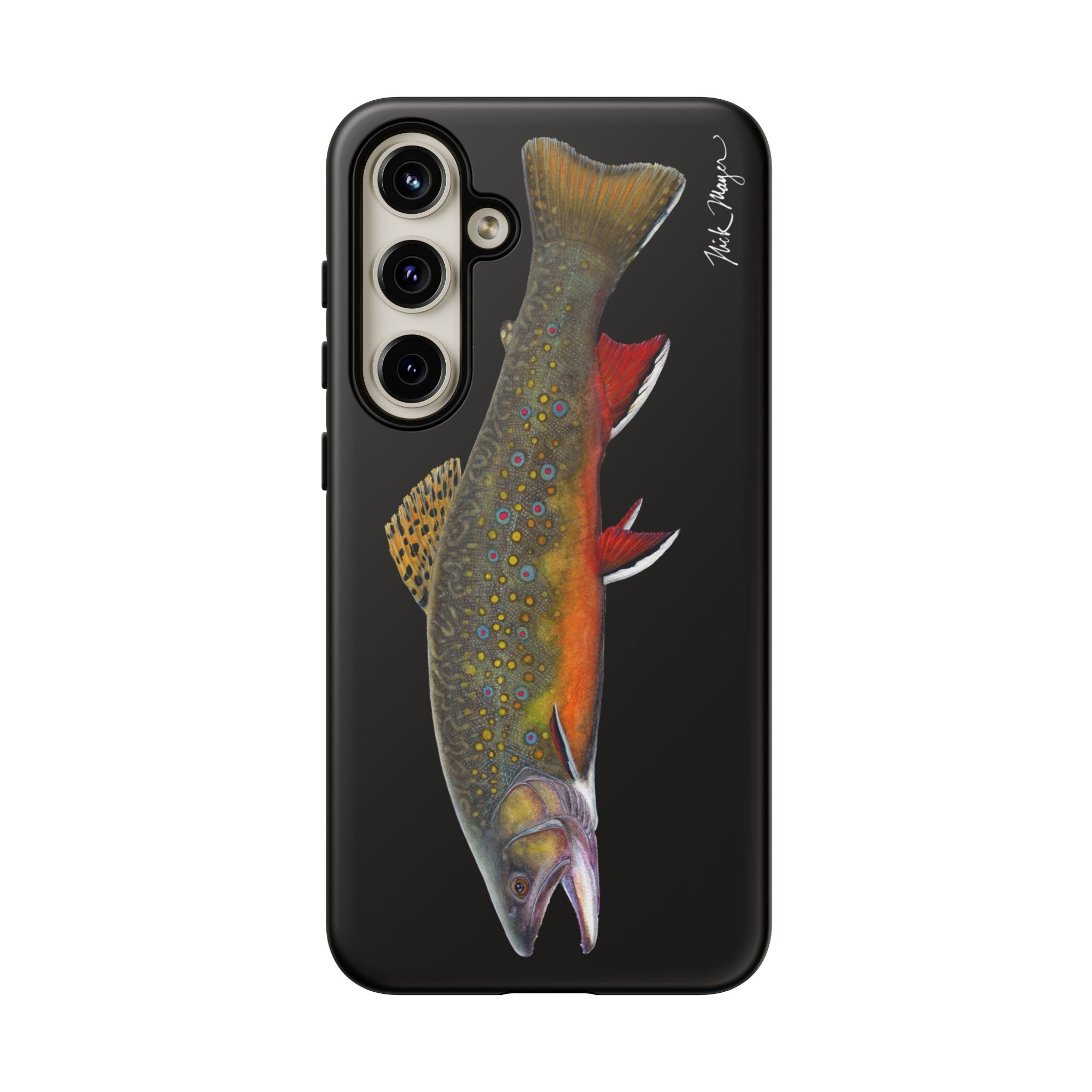 Brook Trout Black Phone Cases (Samsung) Printify