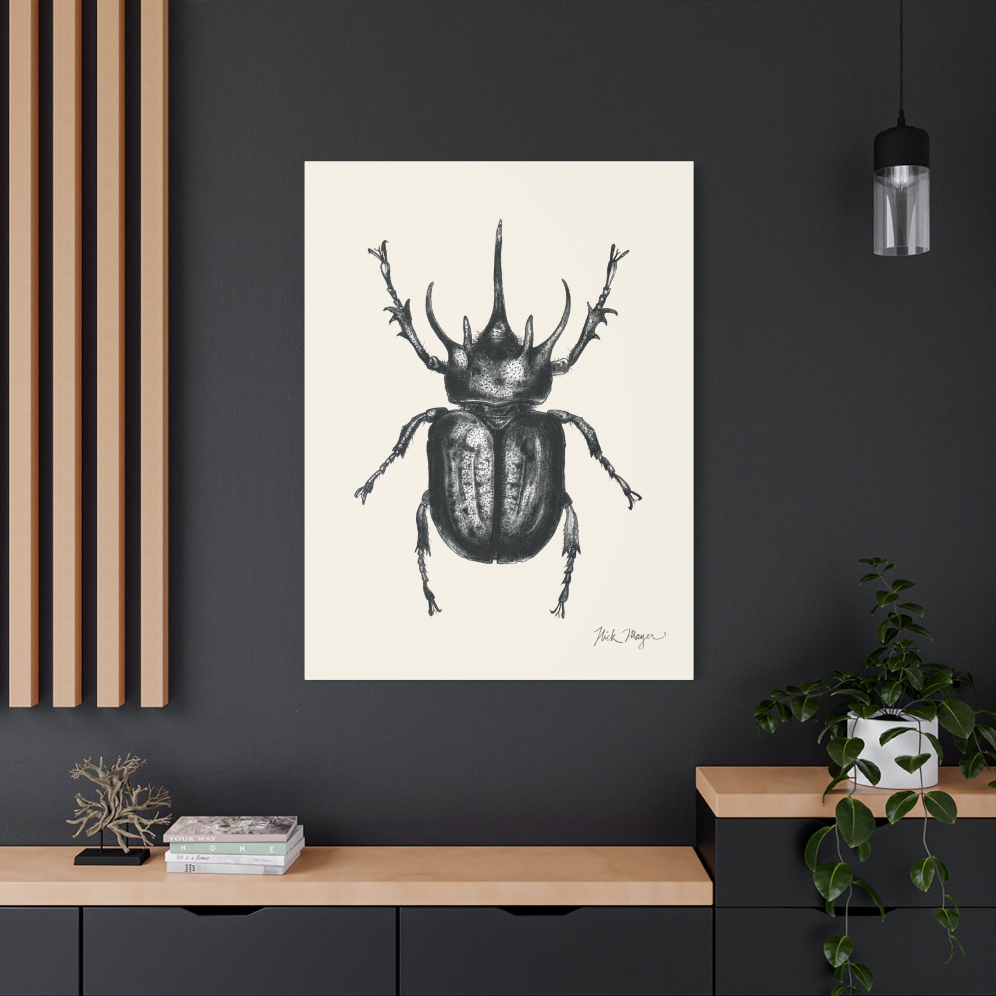 Rhinoceros Beetle Canvas Print