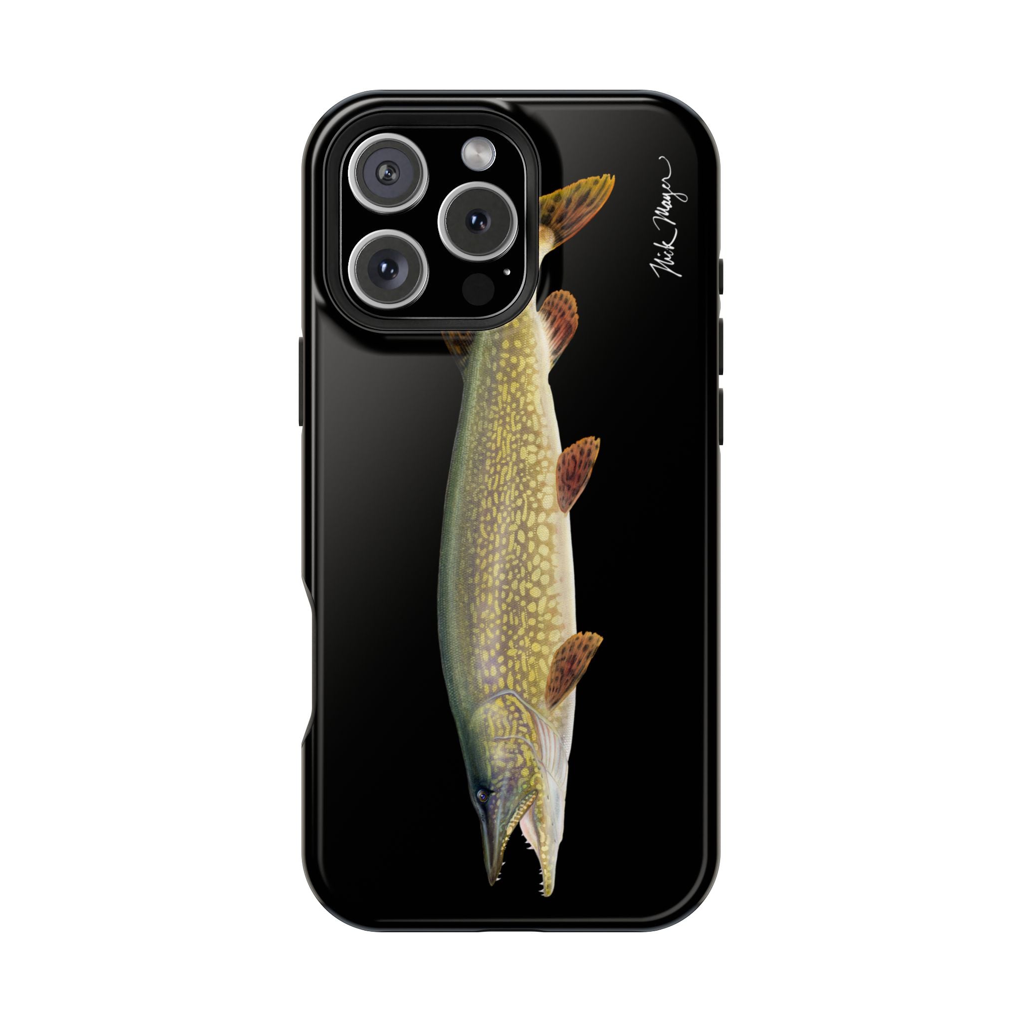 Northern Pike MagSafe Black iPhone Case Printify
