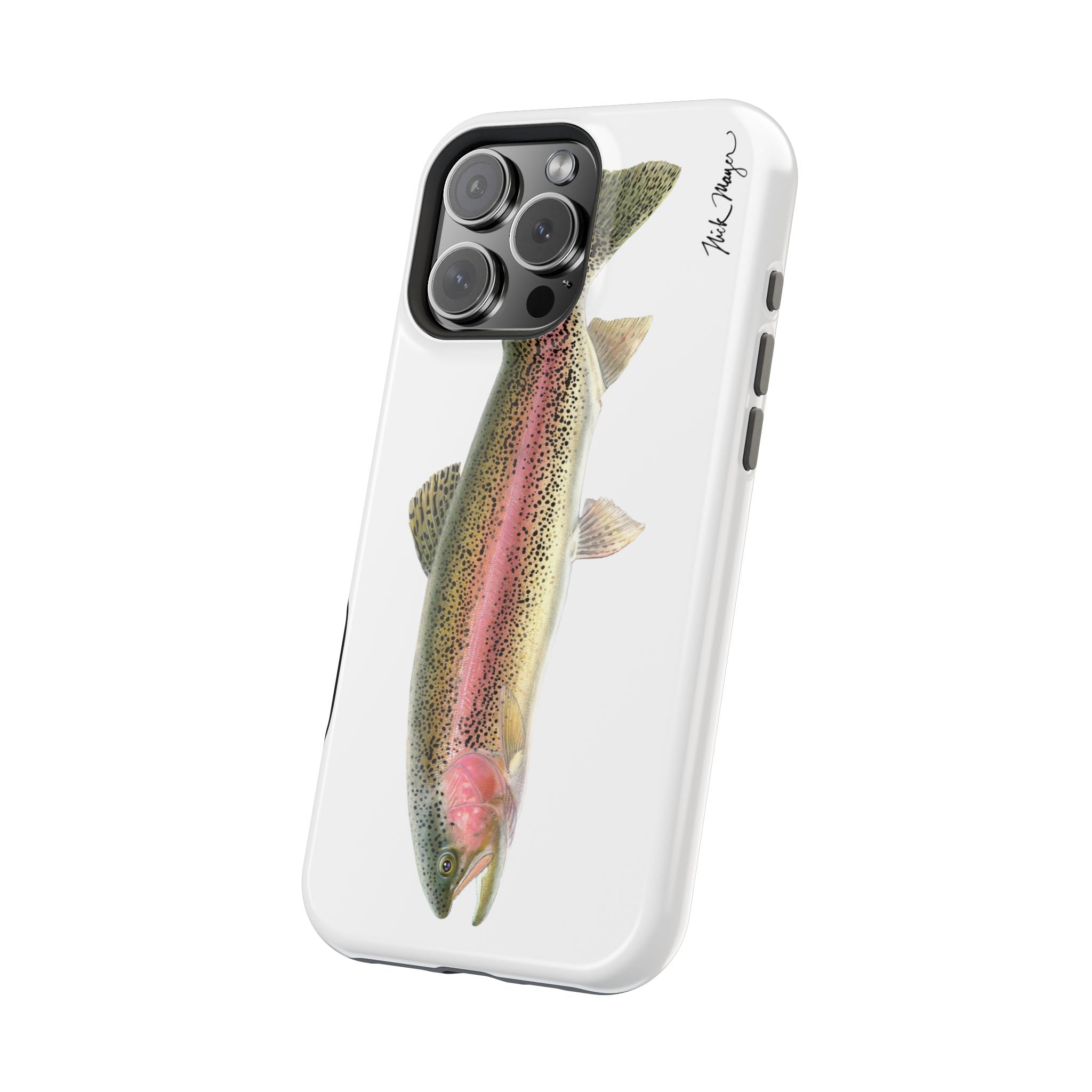 Rainbow Trout MagSafe White iPhone Case