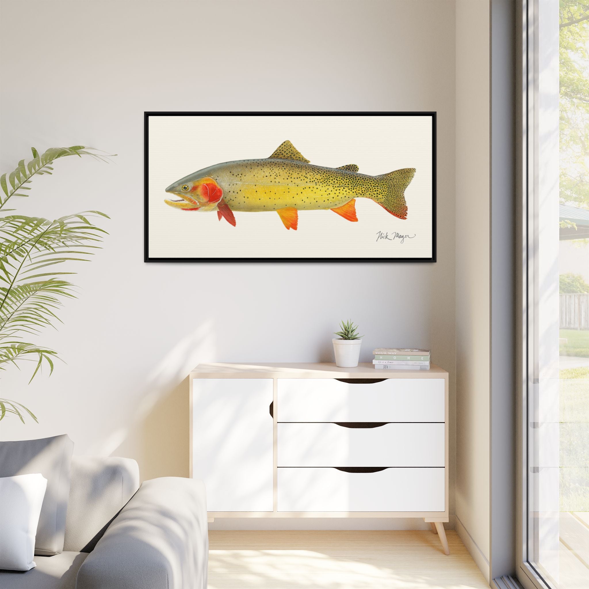 Cutthroat Trout I Framed Canvas Print Printify