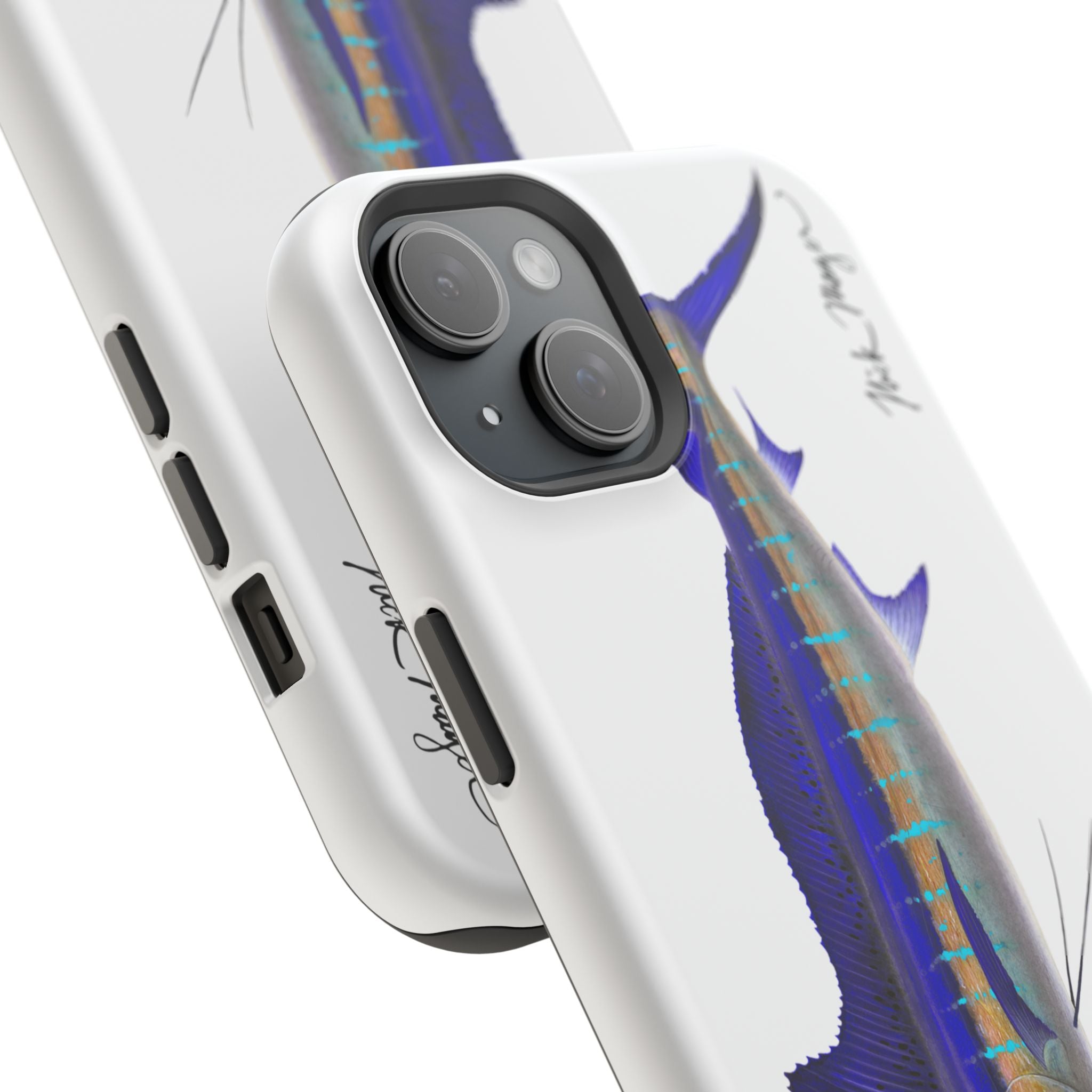 Striped Marlin MagSafe White iPhone Case