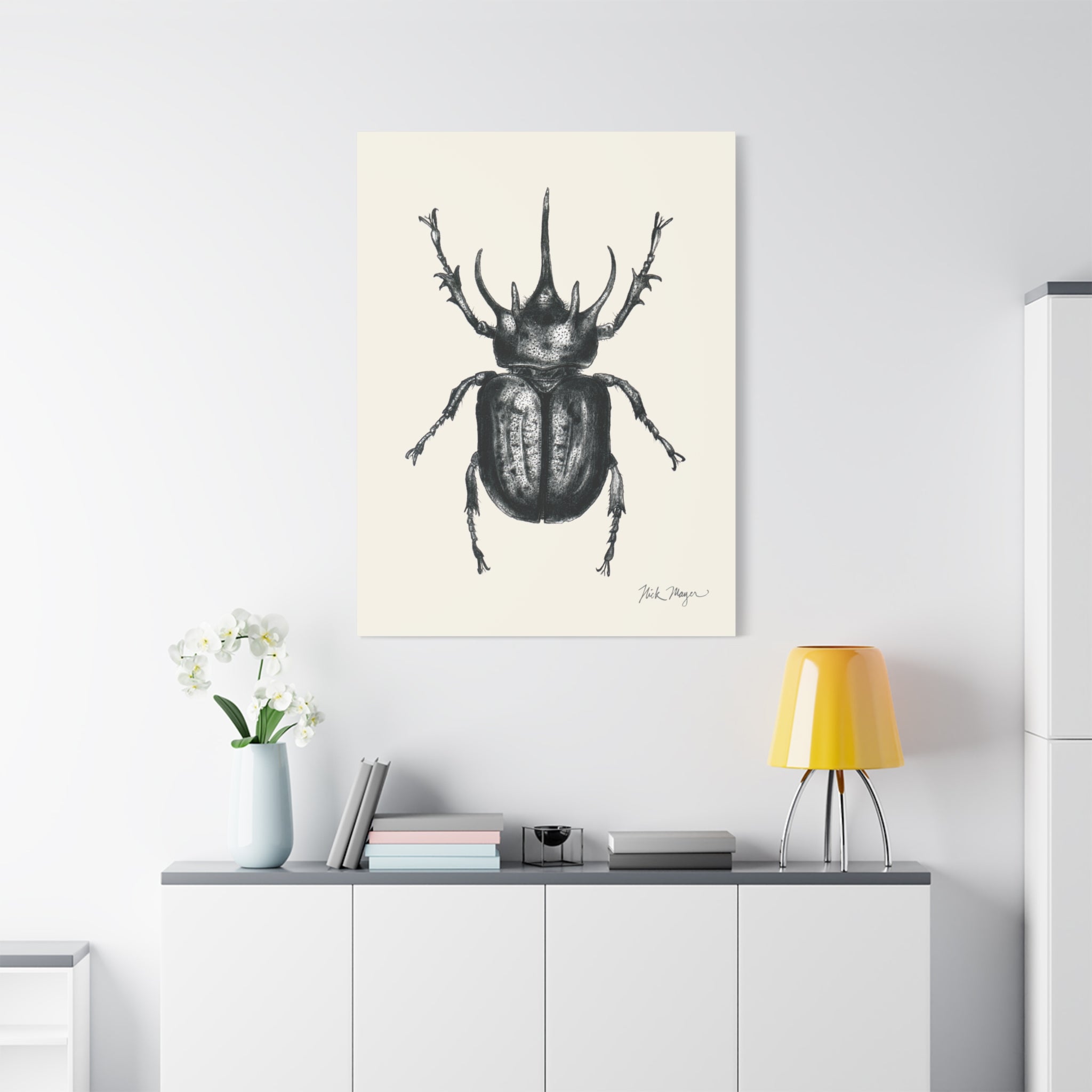 Rhinoceros Beetle Canvas Print