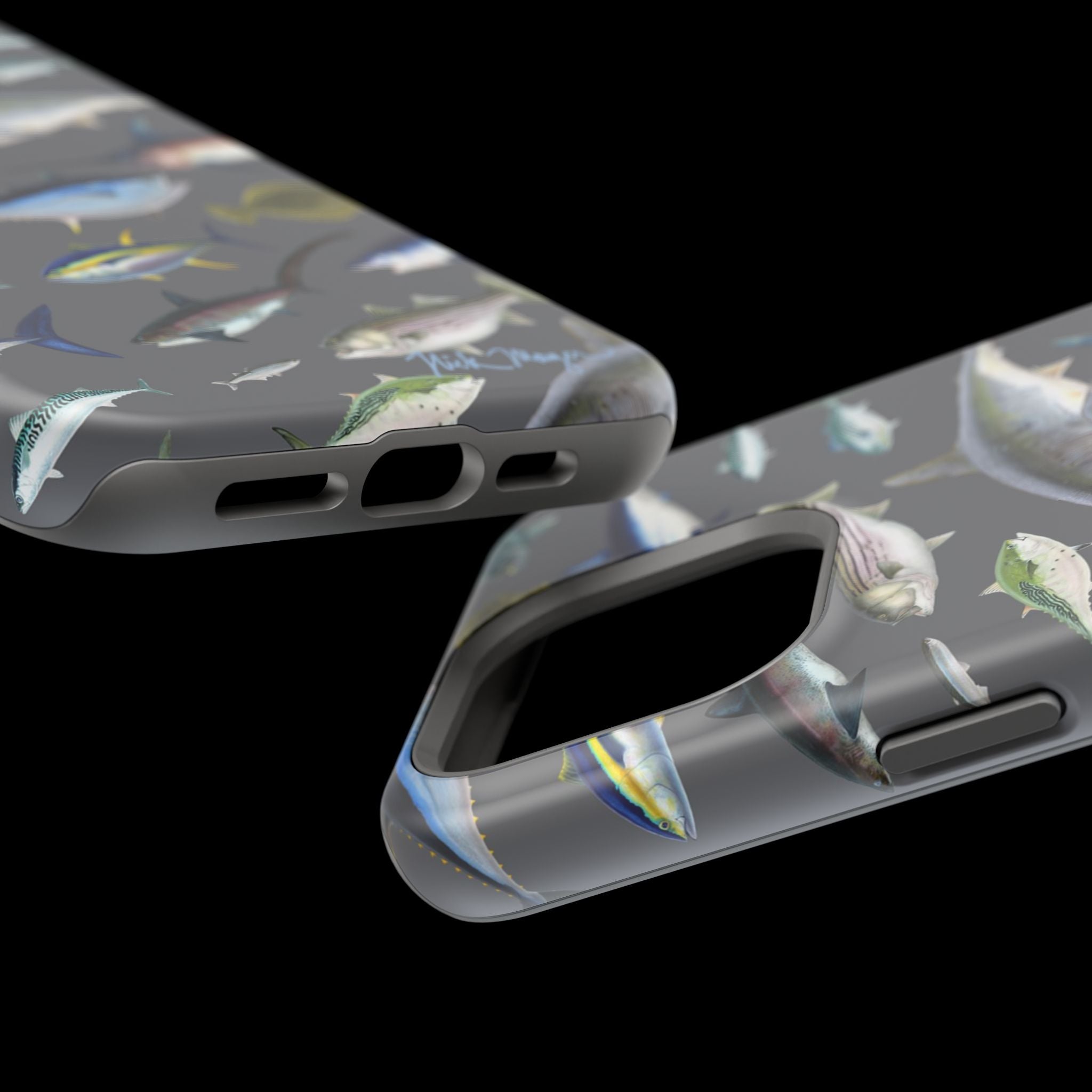 New England Offshore Fish Grey MagSafe iPhone Case